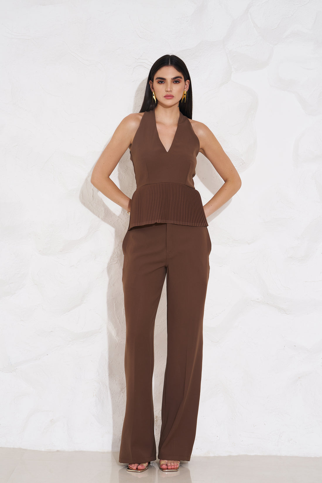 HALEY Peplum Top and Pants Co-ord