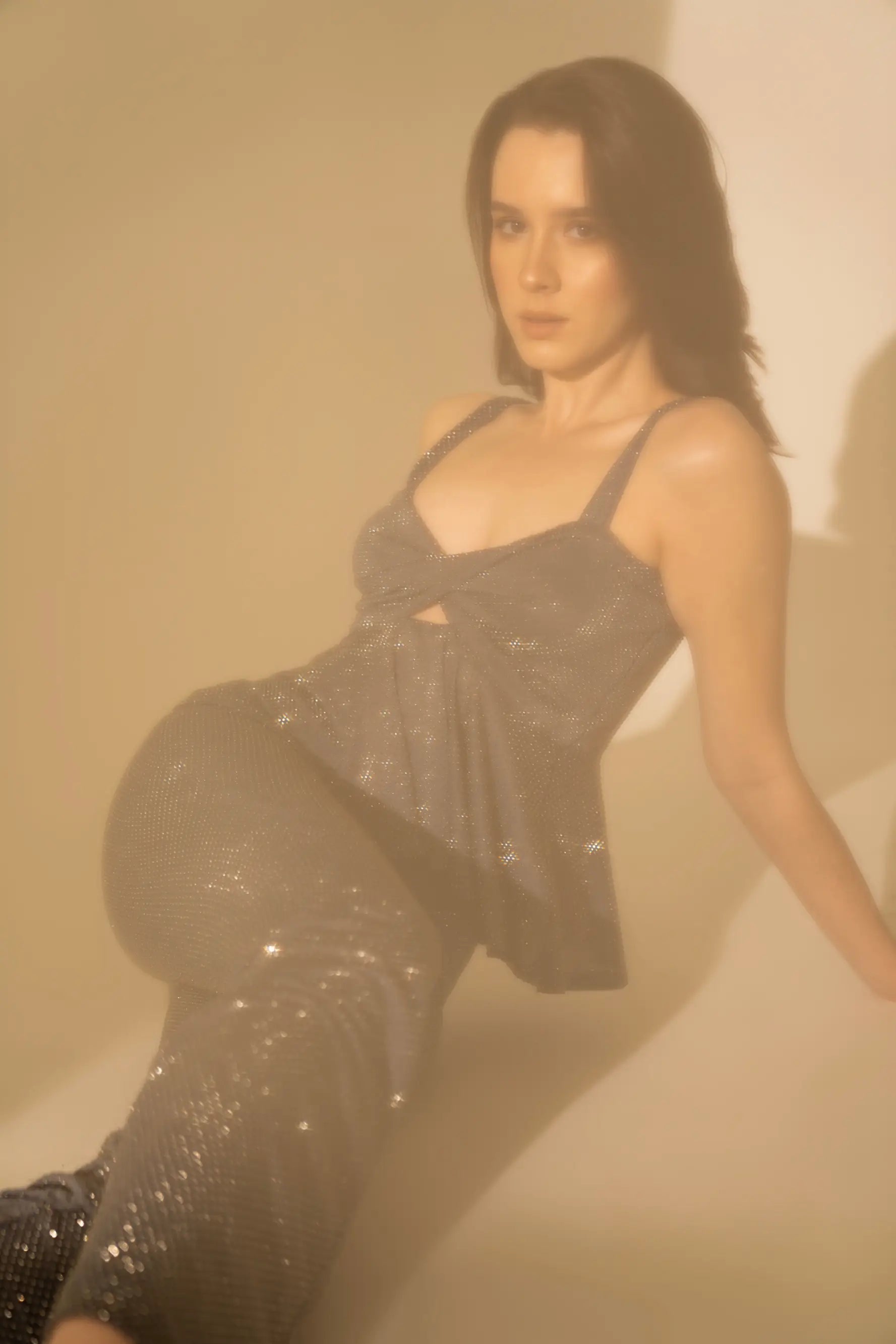 Grey Rhineston Bell Bottoms - PANTS