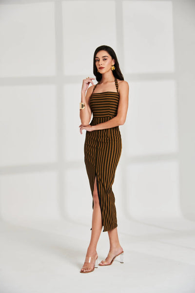 QUINN Halter Midi - DRESSES