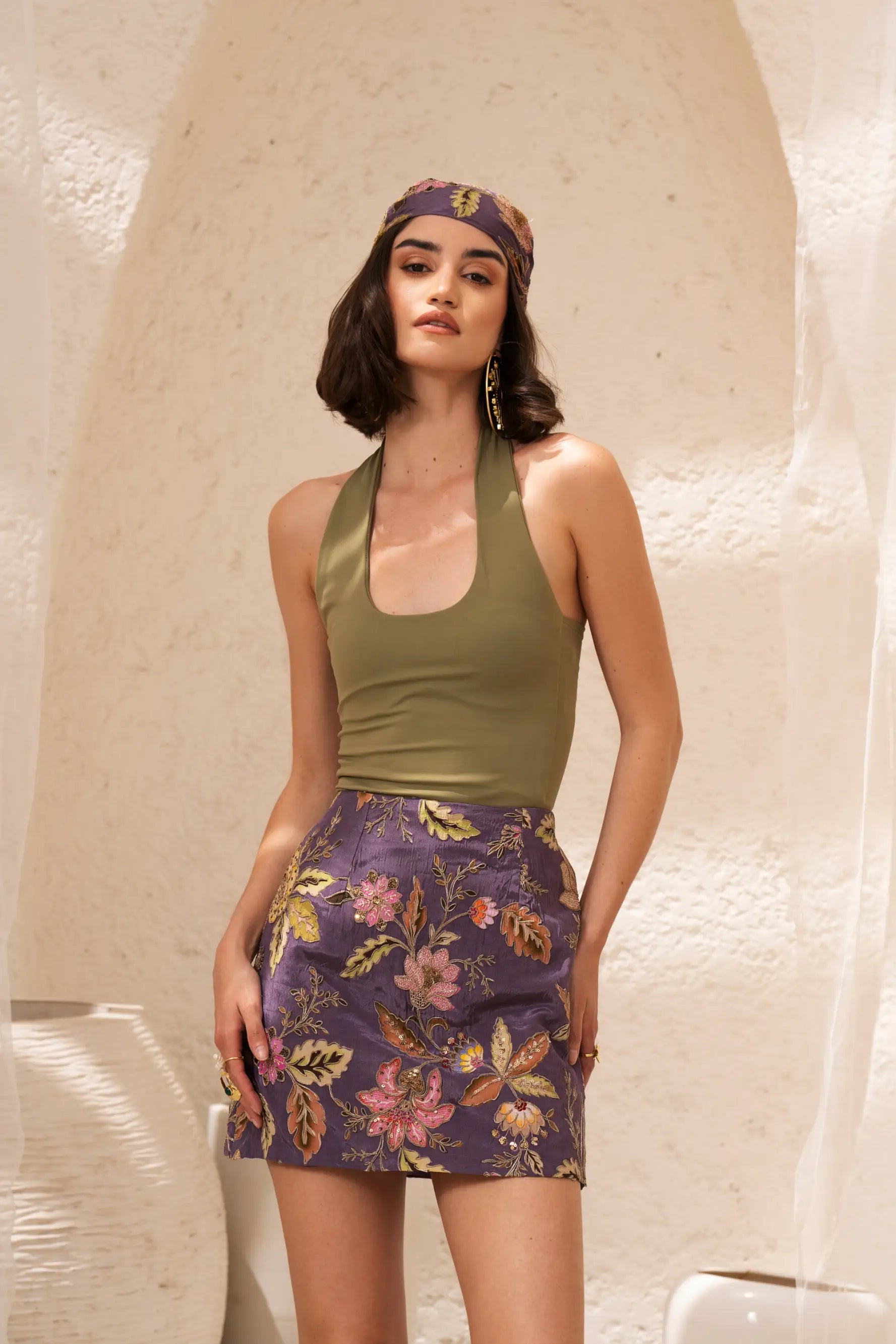 TAYLOR Embroidered Mini - SKIRTS