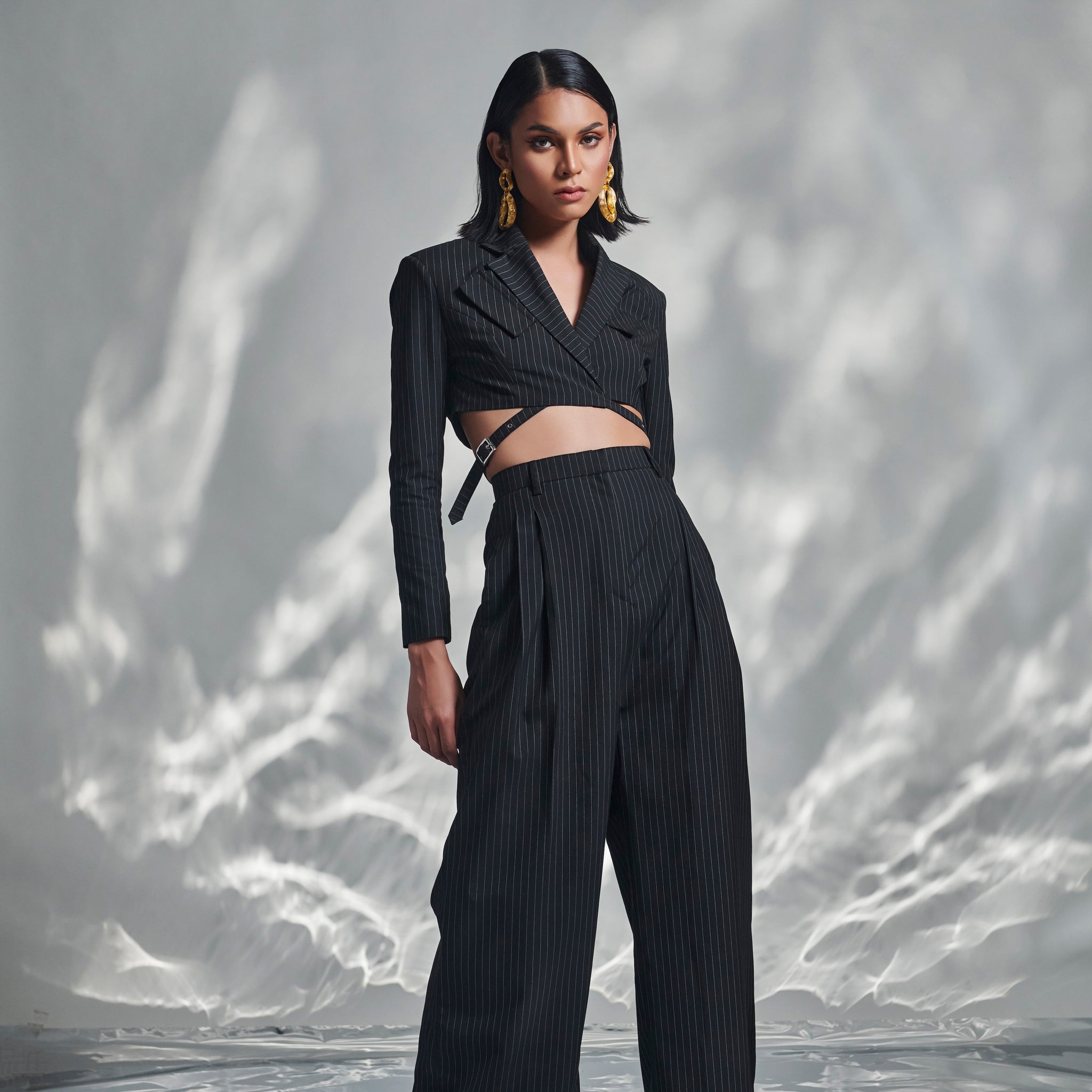 MARCELLA Crop Blazer and Suiting Pants Co-ord Set
