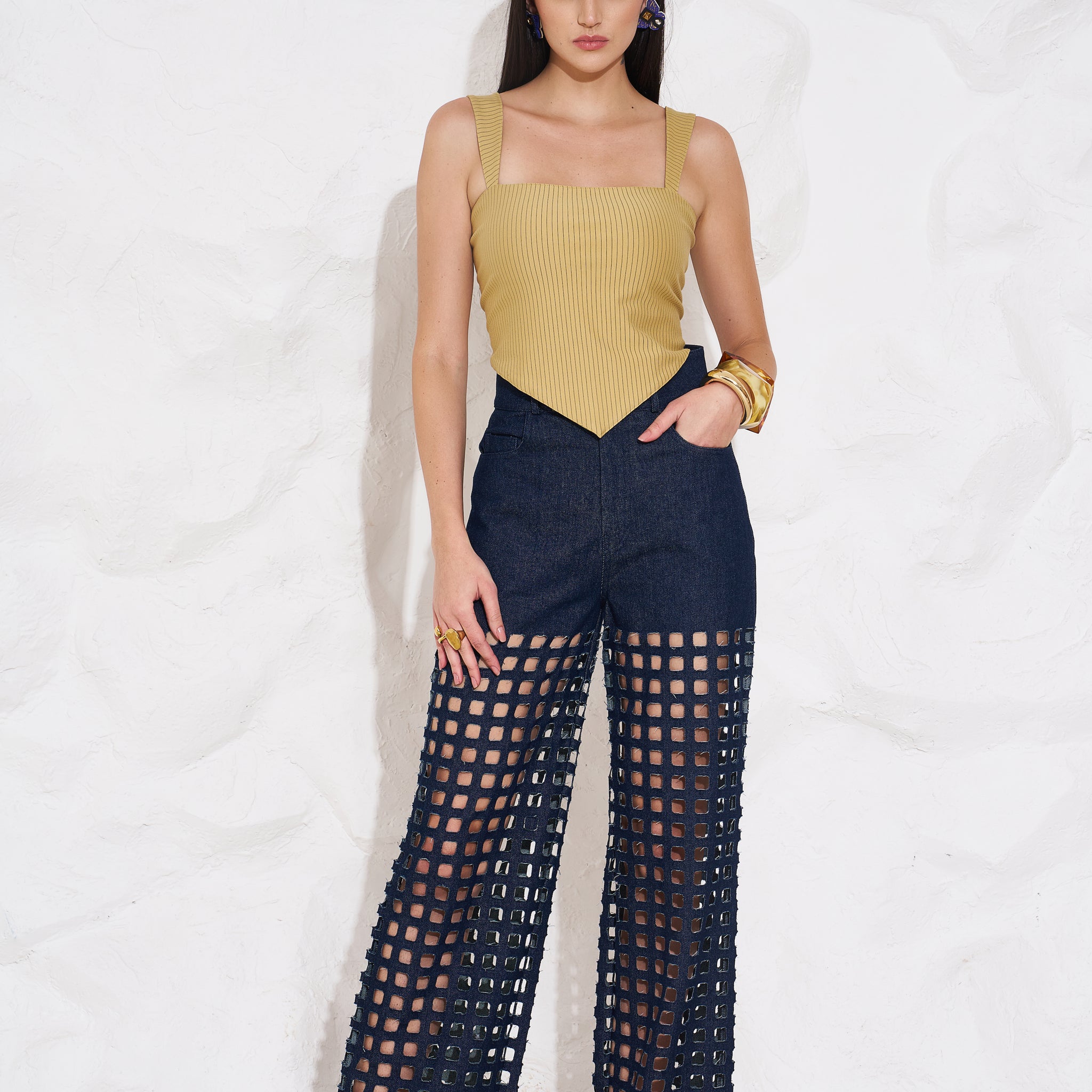 CASSIE Top and BLAKE Cutwork Denim Co-ord
