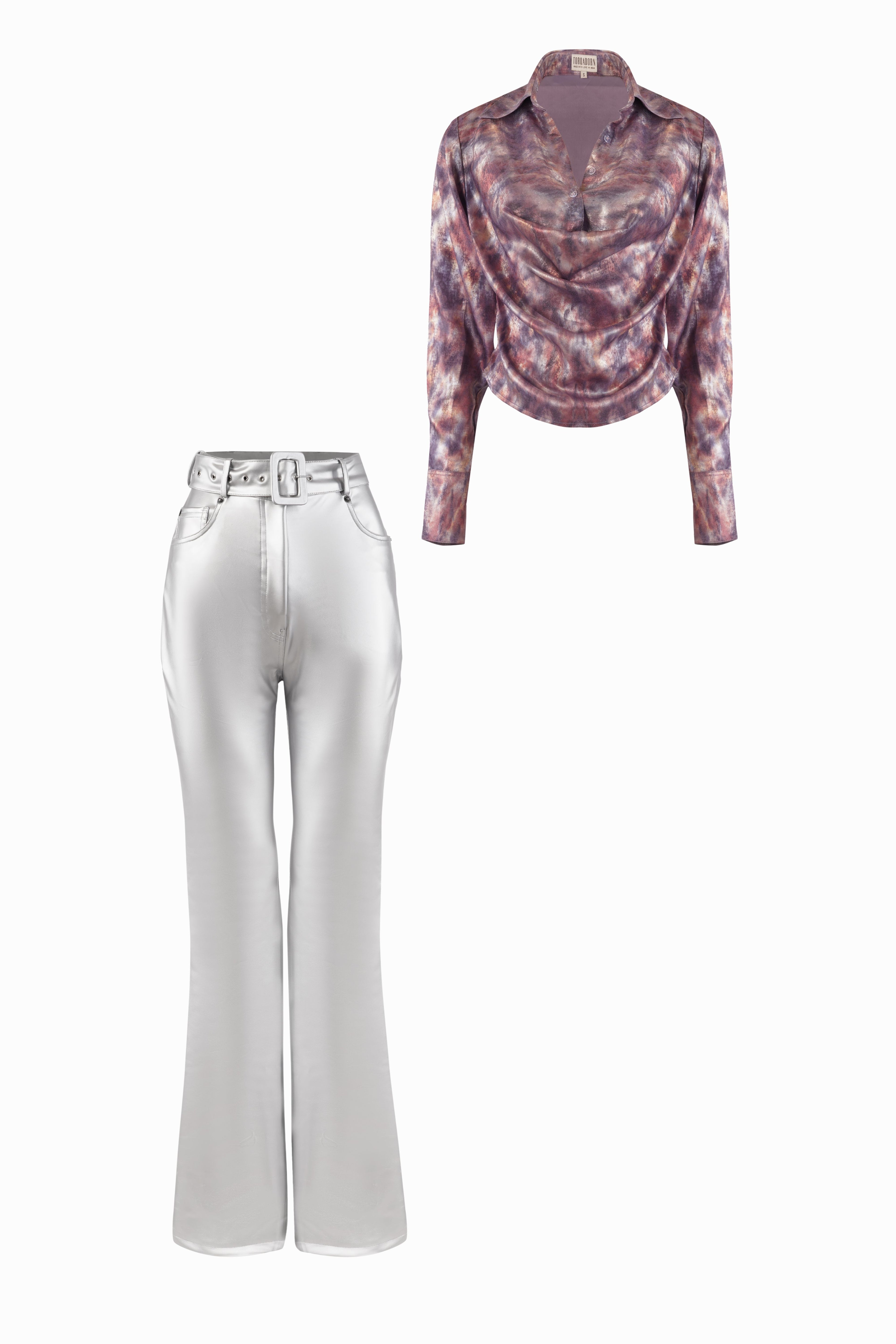 VIOLA Cowl Shirt and CELESTE Pants Co-ord