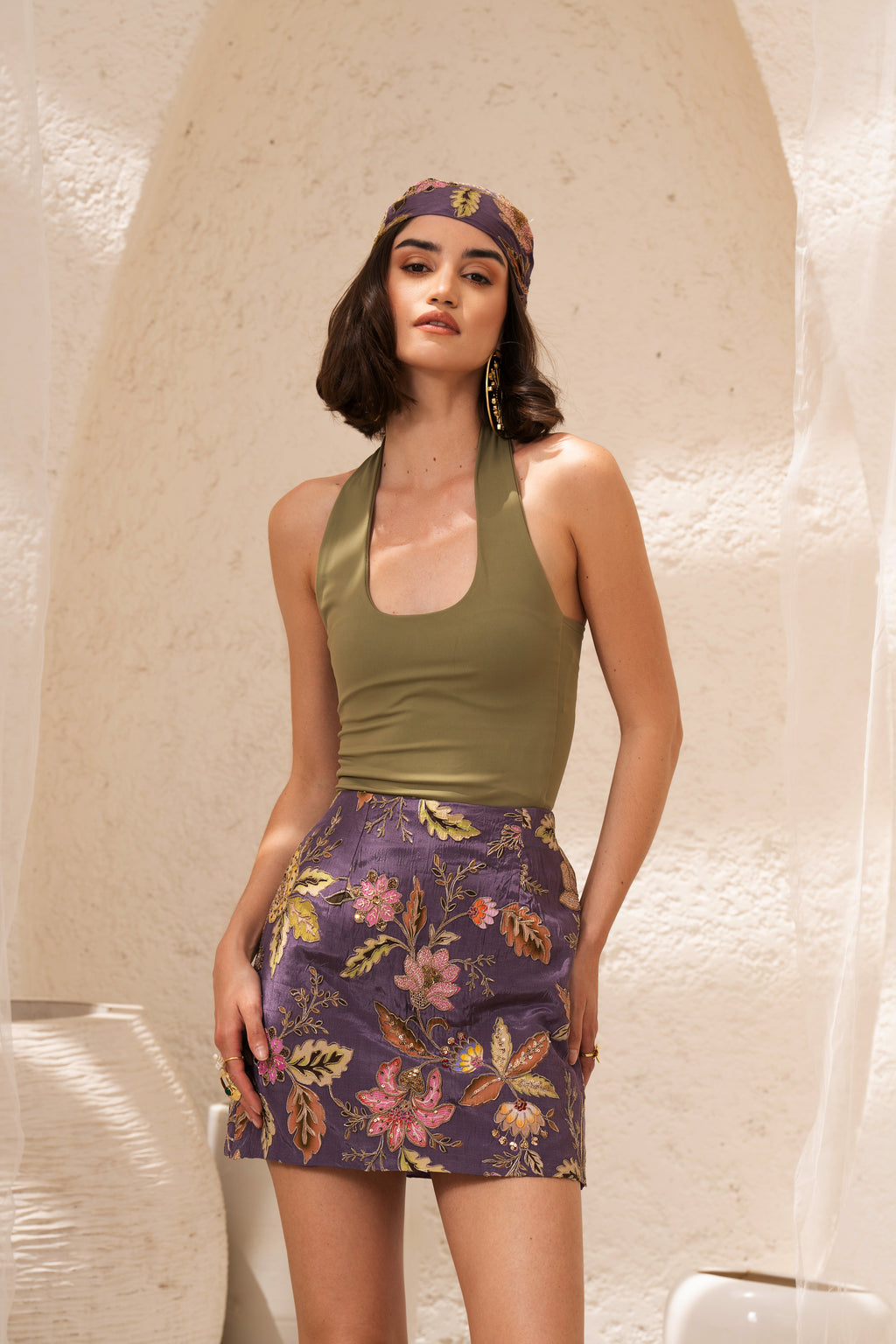 MILEY Halter and TAYLOR Mini Skirt Co-ord