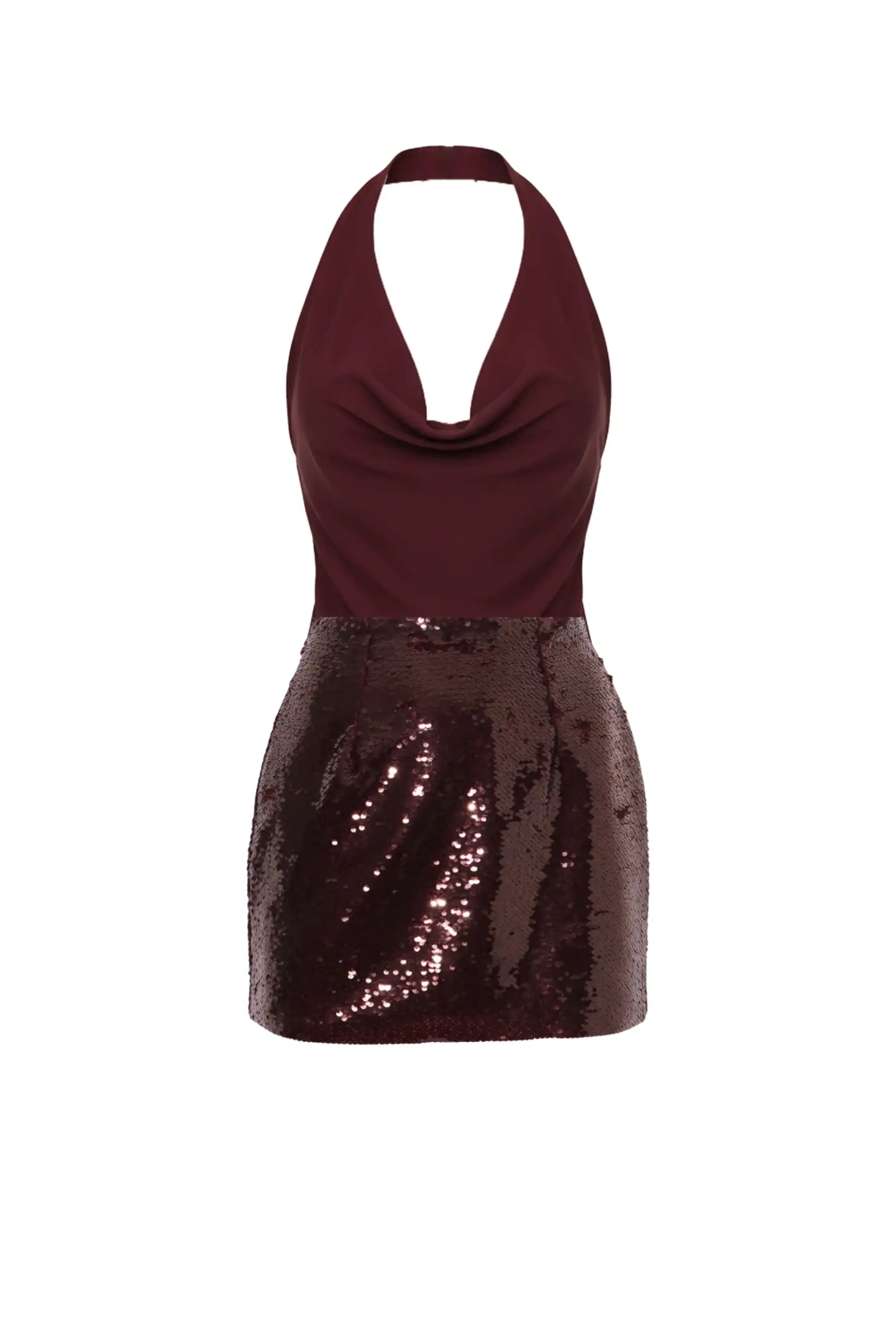 ALEXIS Cowl Top and Sequins Skirt Co-ord