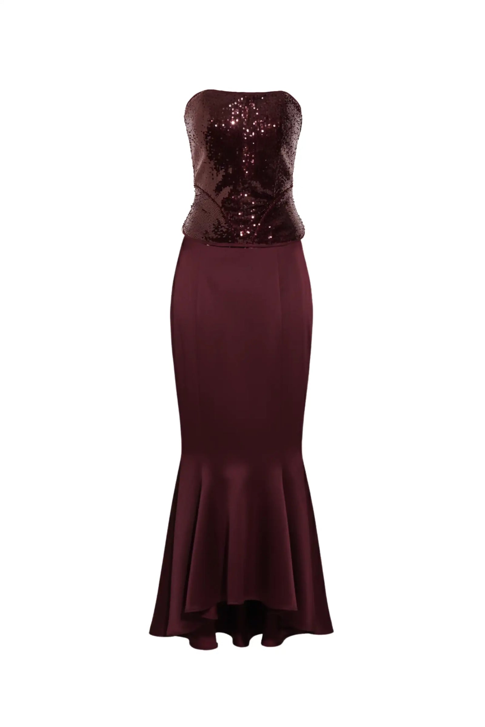 ALEXIS Sequins Corset and Ruffle Midi Skirt Co-ord