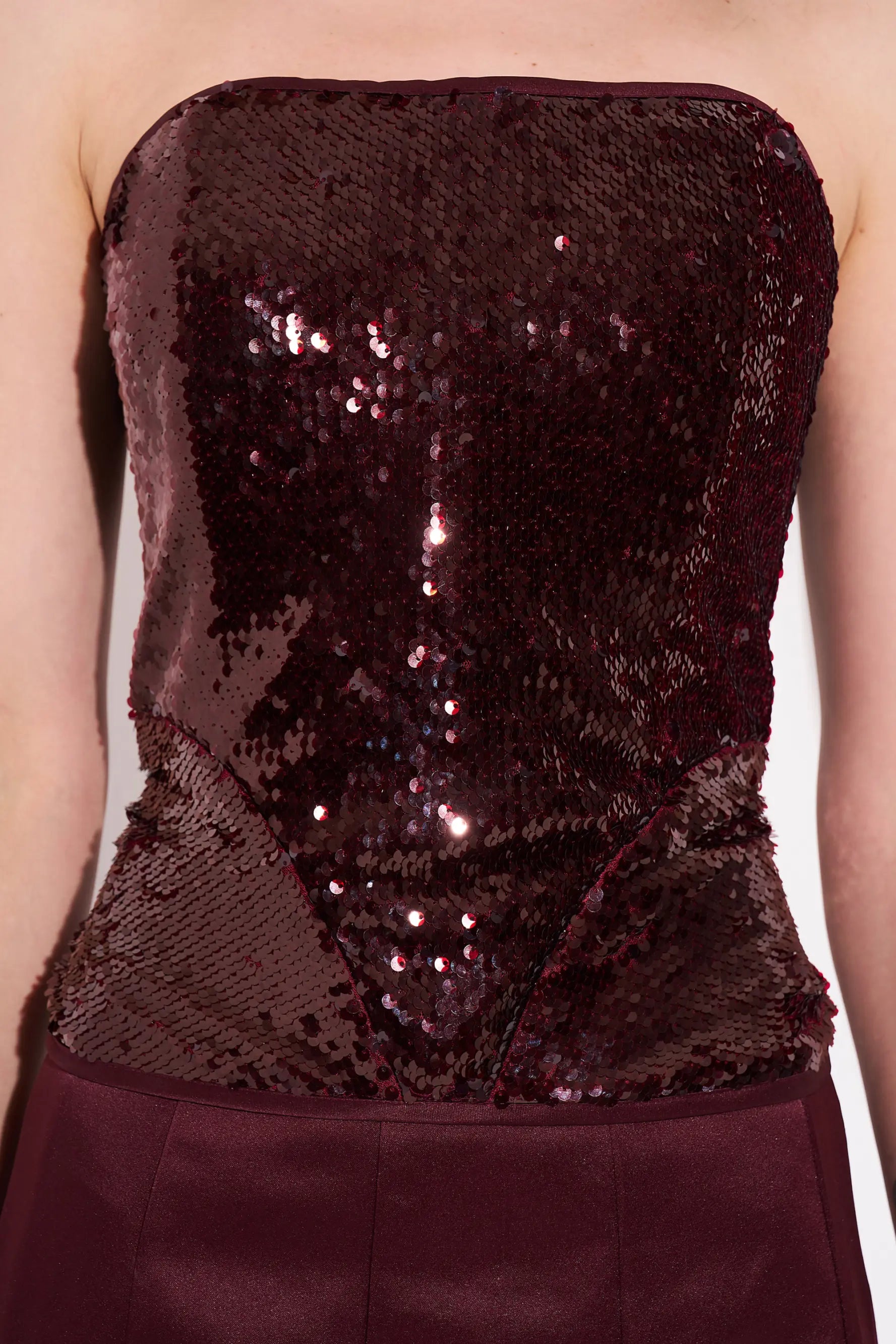 ALEXIS Sequins Corset and Ruffle Midi Skirt Co-ord