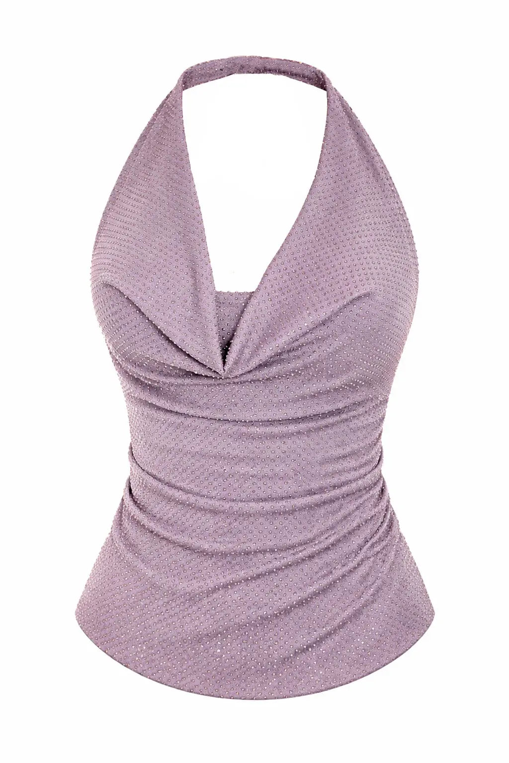 AMY Rhinestone Cowl Top - TOPS