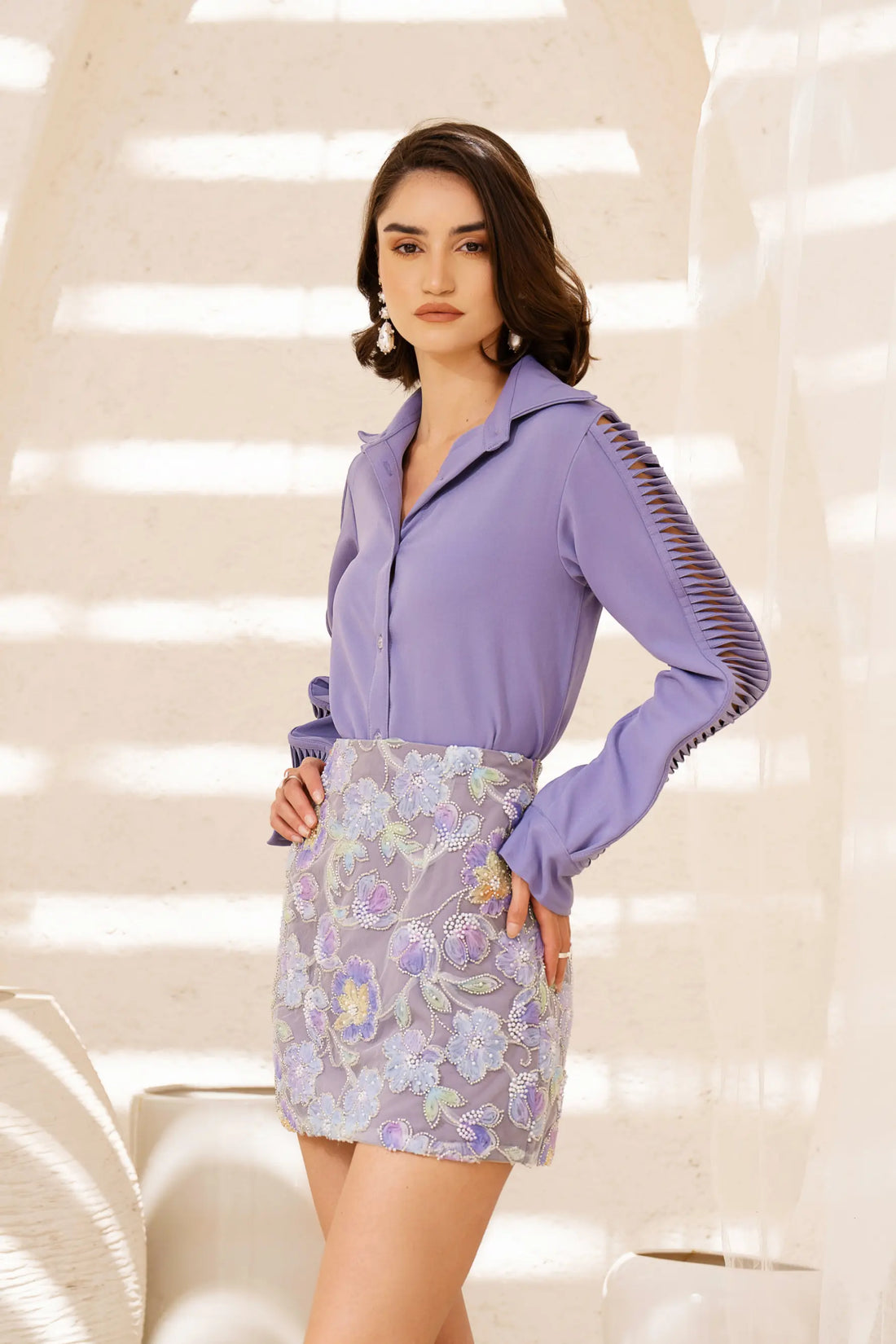 AVA Shirt and SABRINA Mini Skirt Co-ord - SET