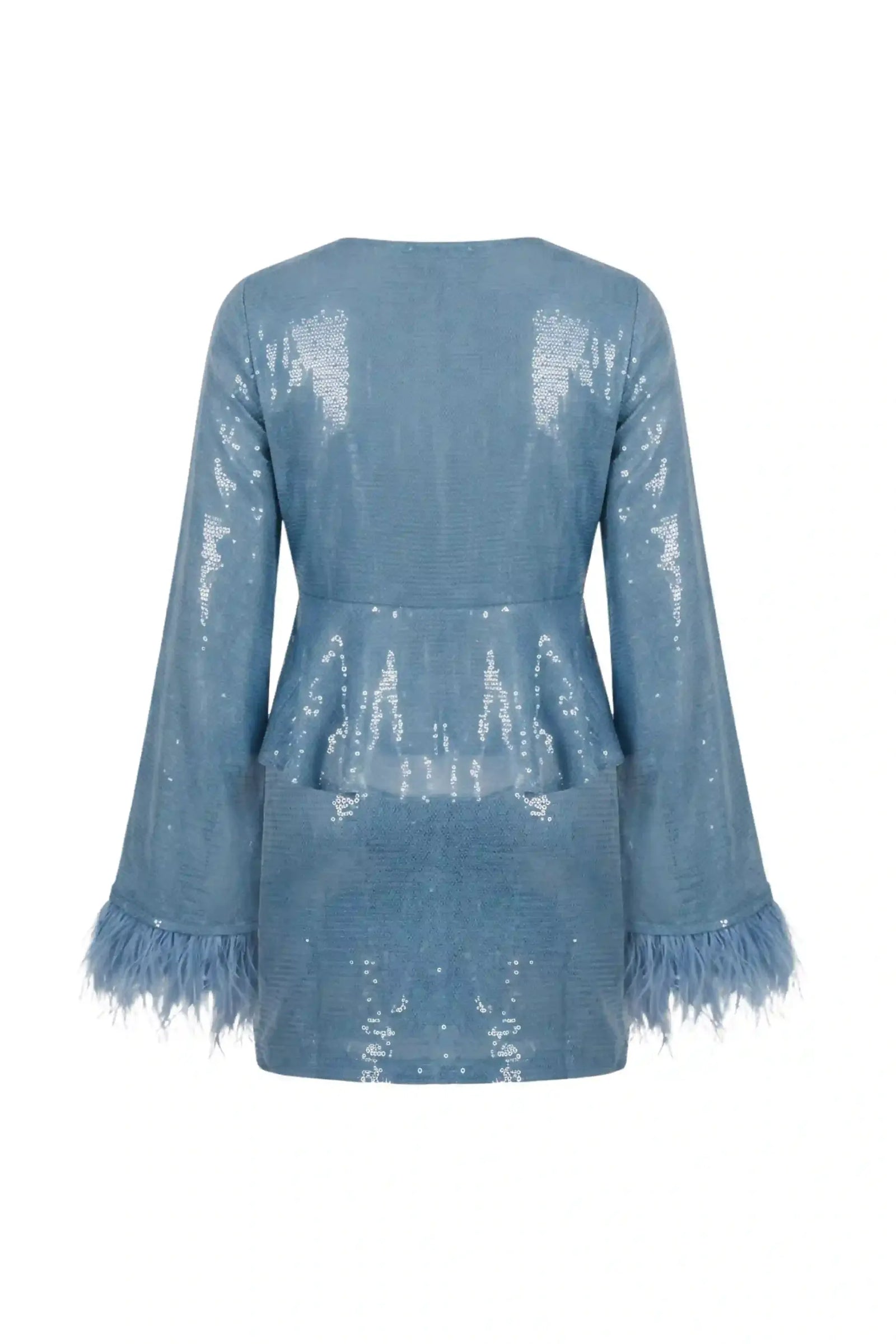 AZULA Feather Top and Skirt Co-ord Set - SET