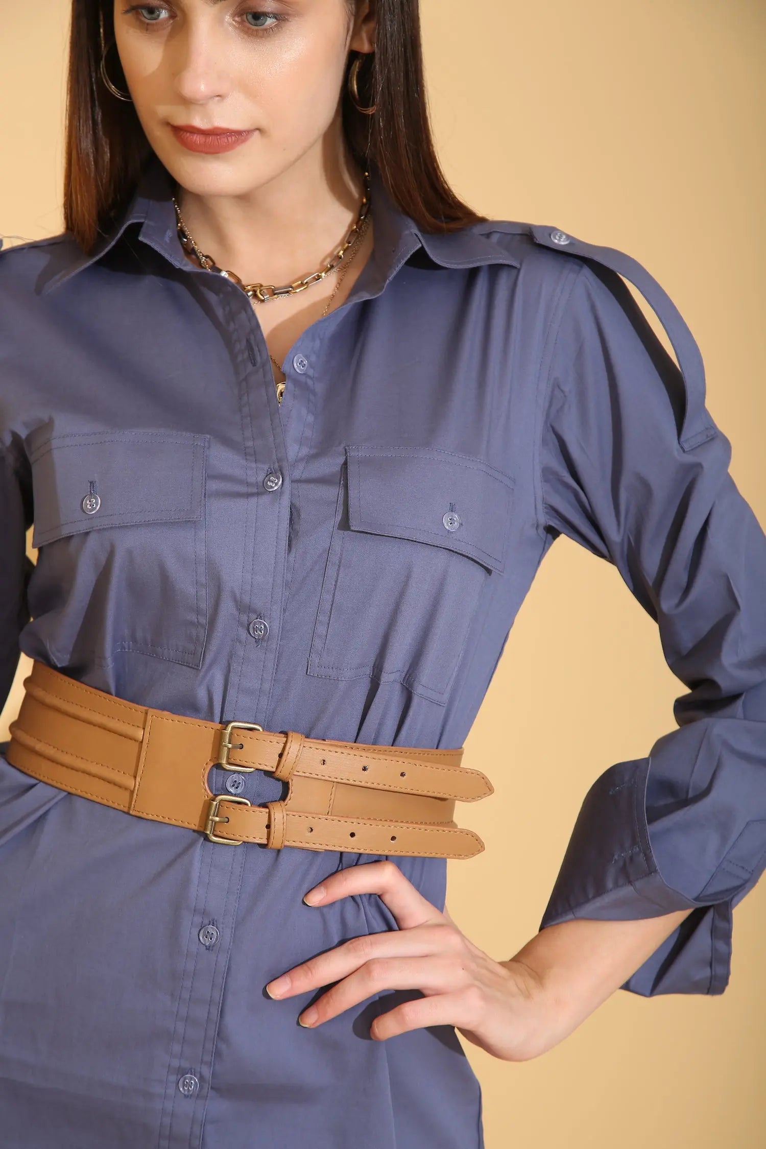 Beige Double Cord Belt - BELTS