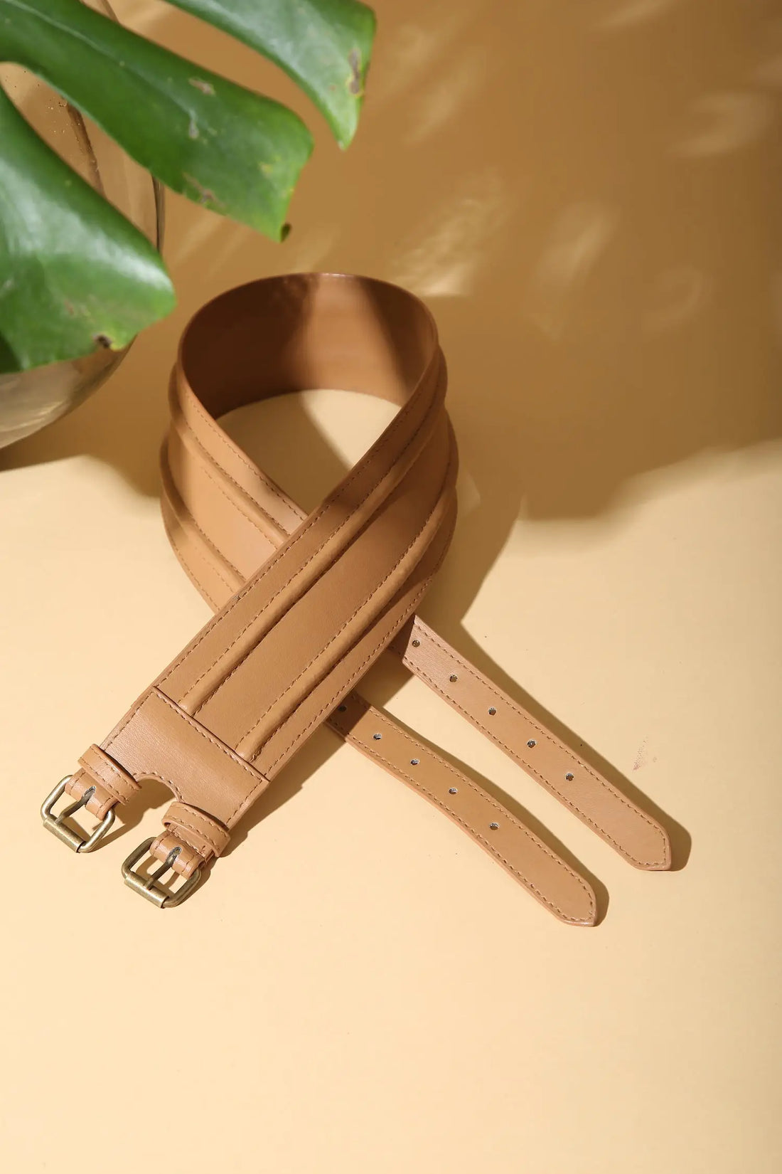 Beige Double Cord Belt - BELTS