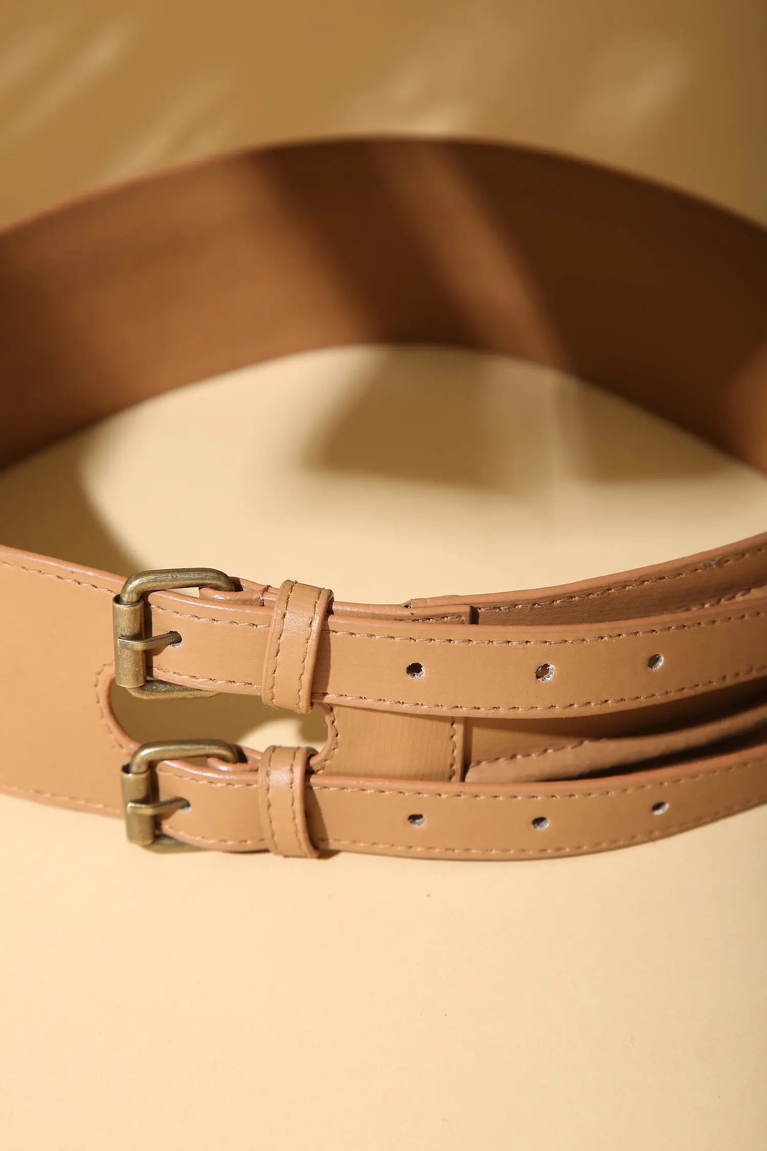 Beige Double Cord Belt - BELTS