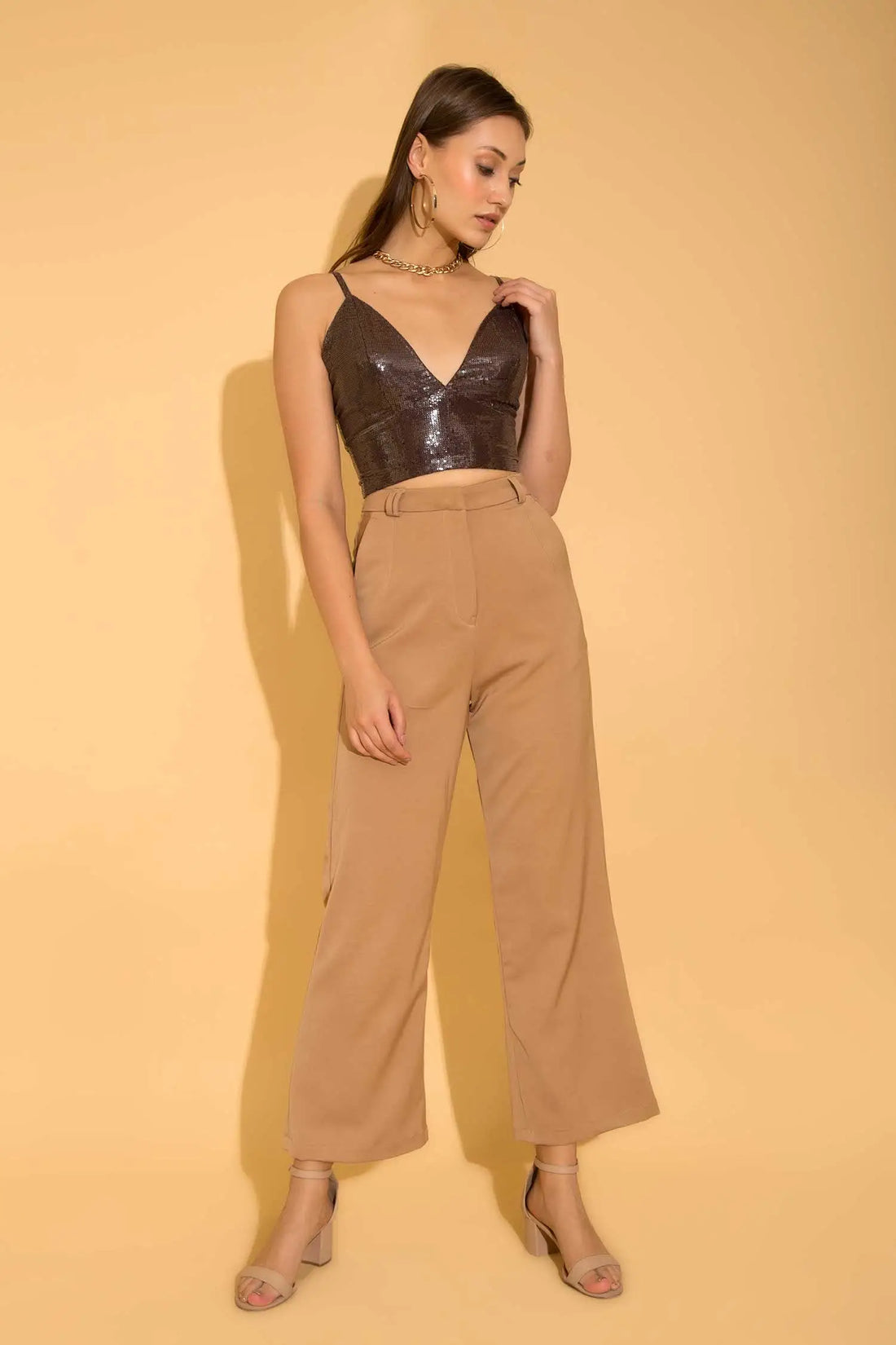 Beige Formal Pants - PANTS