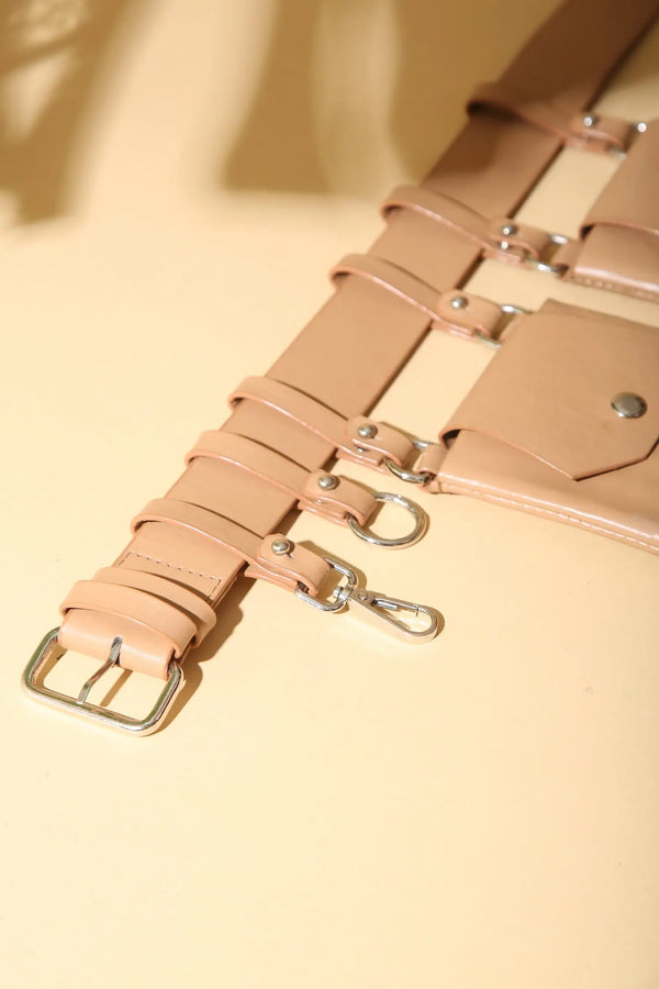 Beige Utility Bag Belt - BELTS