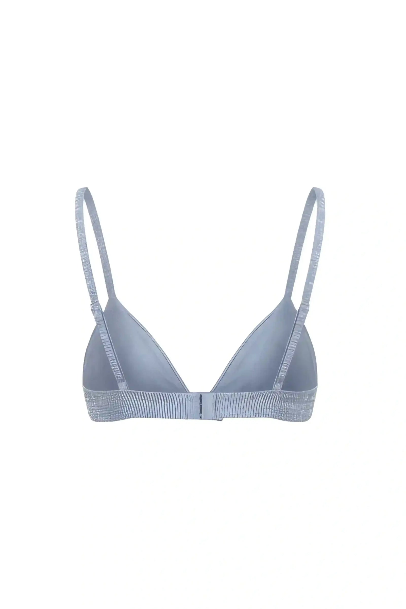 Belle Blue Pleated Lurex Bralette - TOPS