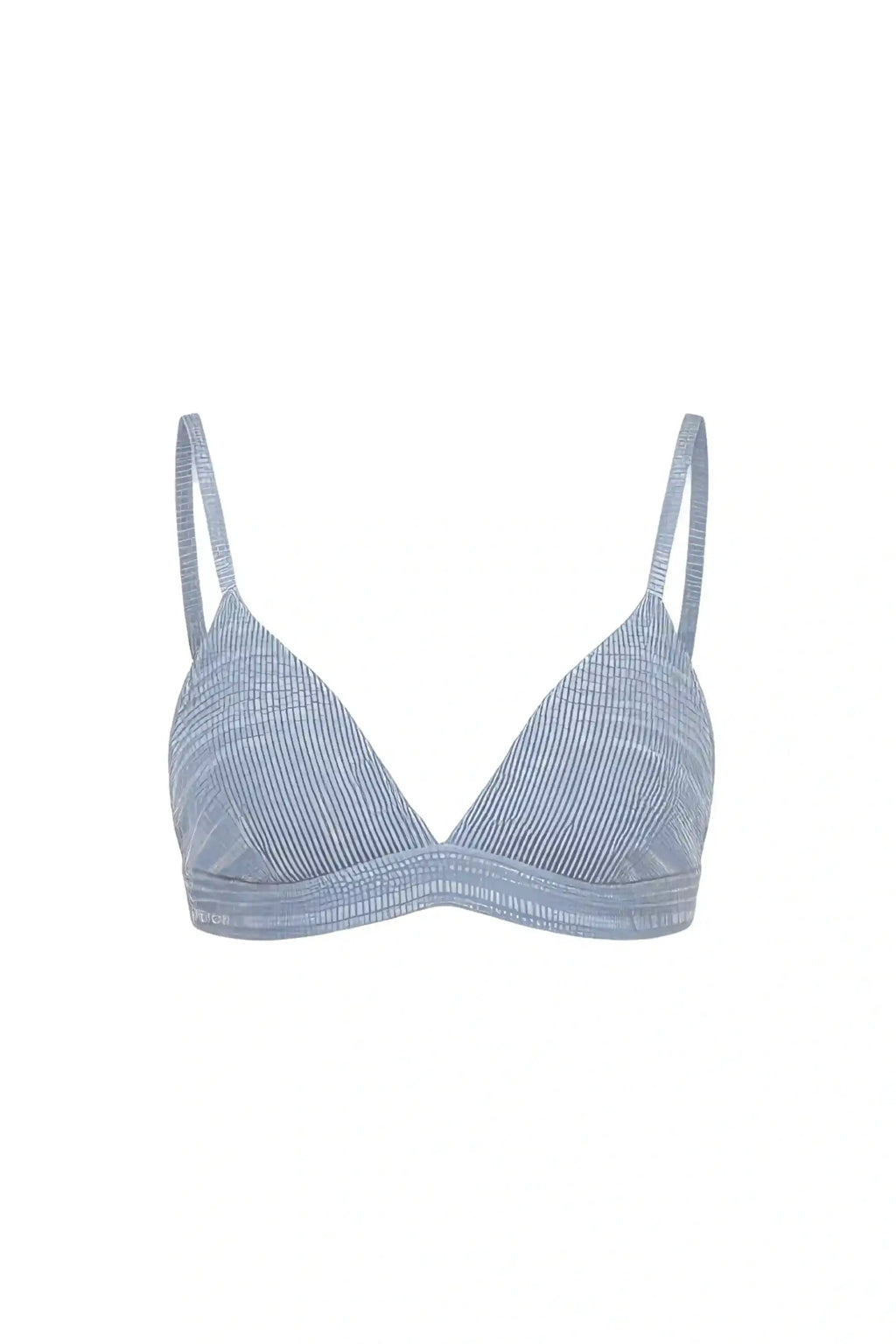 Belle Blue Pleated Lurex Bralette - TOPS
