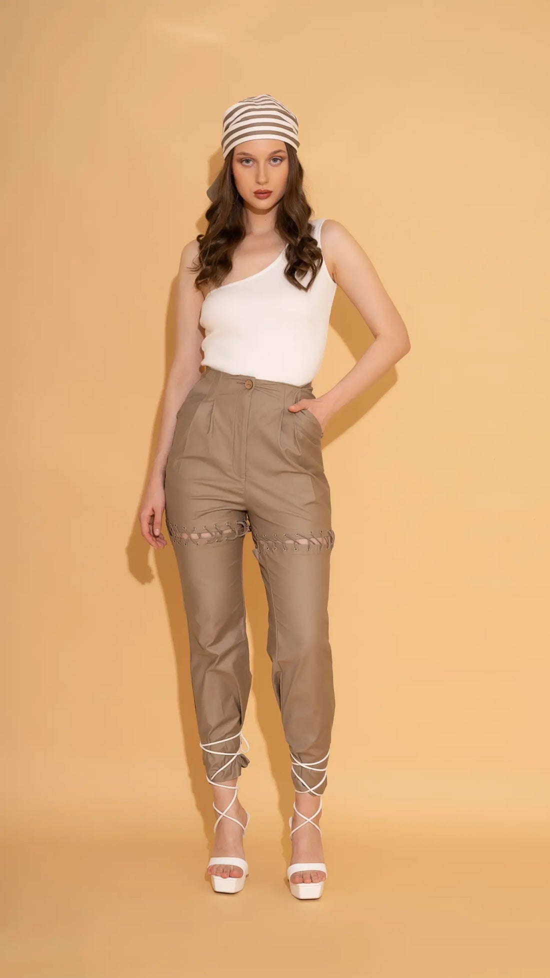 Clay Rivet Detail Pants - PANTS