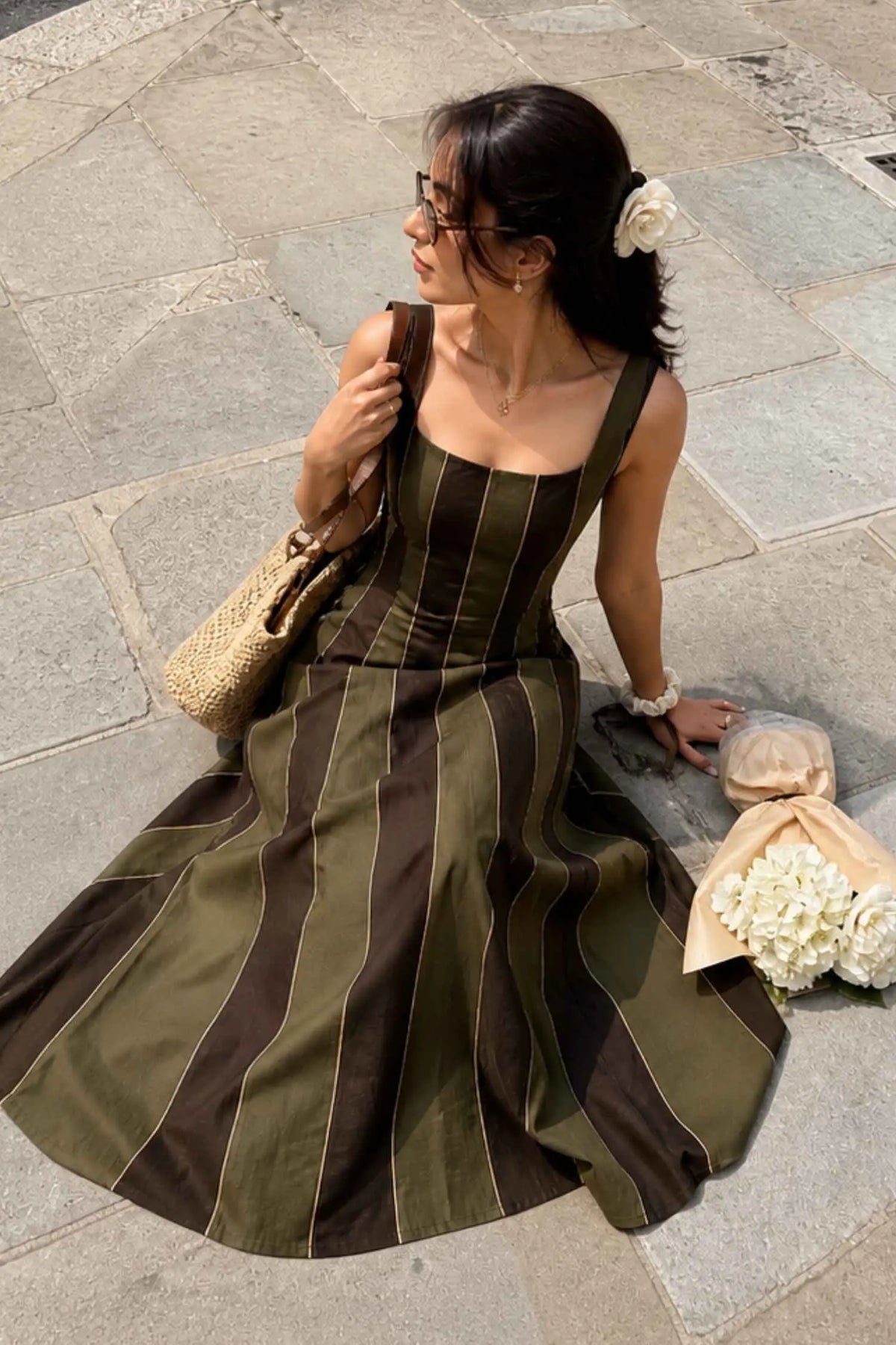 DAPHNE Colourblock Midi