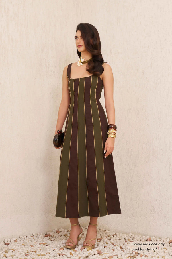 DAPHNE Colourblock Midi