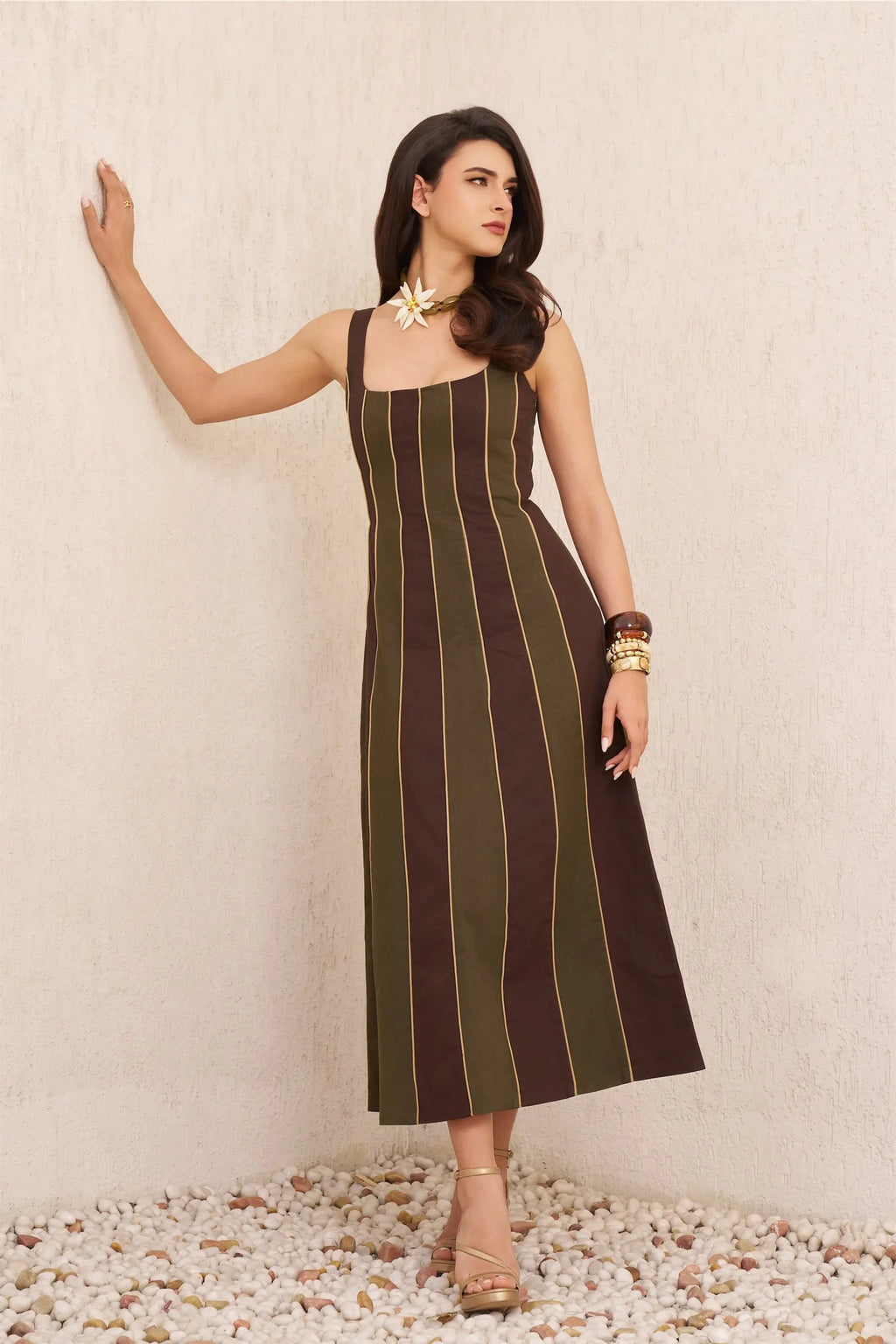 DAPHNE Colourblock Midi