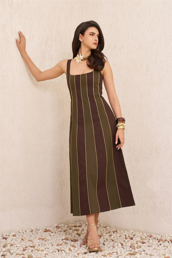 DAPHNE Colourblock Midi