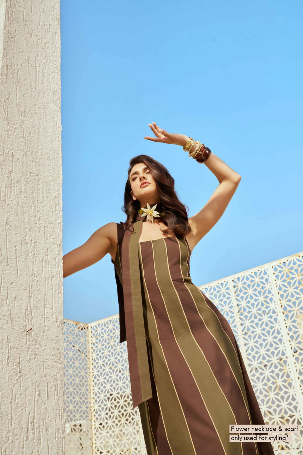 DAPHNE Colourblock Midi