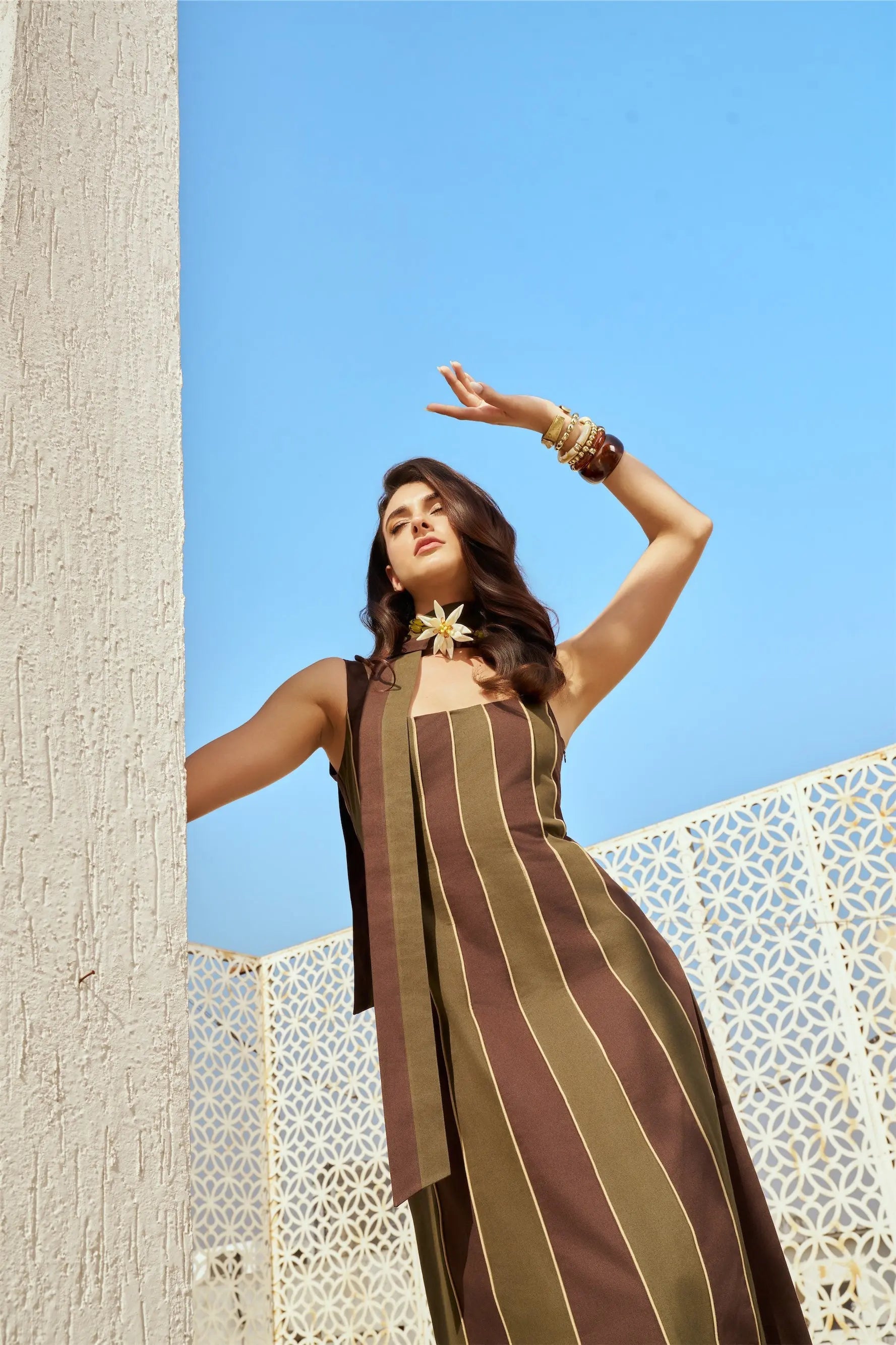 DAPHNE Colourblock Midi