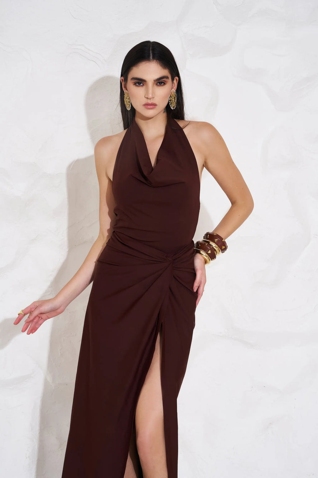 EKKO Cowl Top and Draped Skirt Co-ord - SET