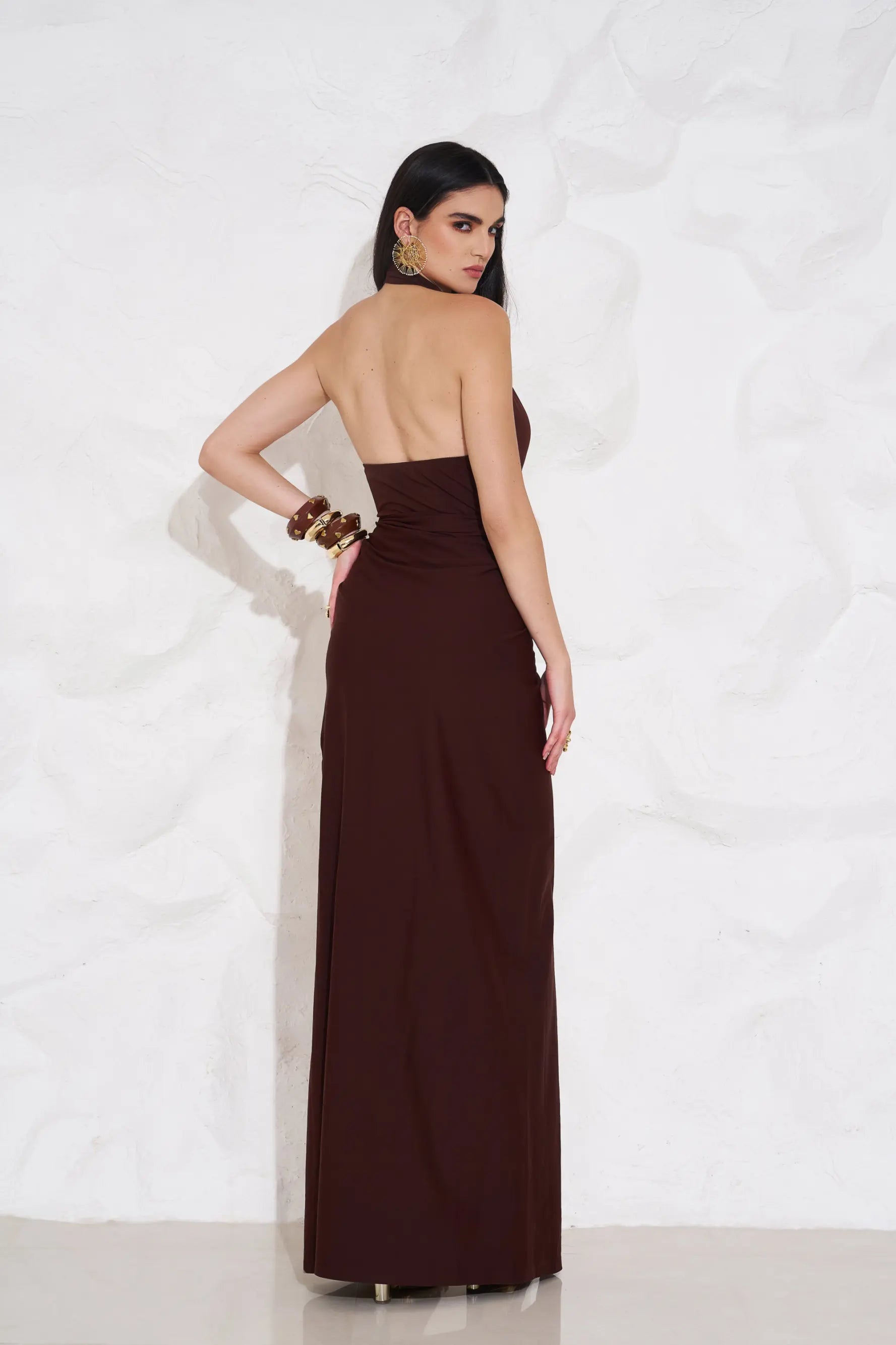 EKKO Cowl Top and Draped Skirt Co-ord - SET