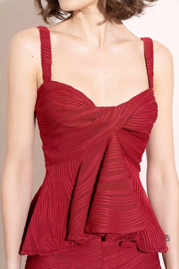 ELENA Plisse Top - TOPS