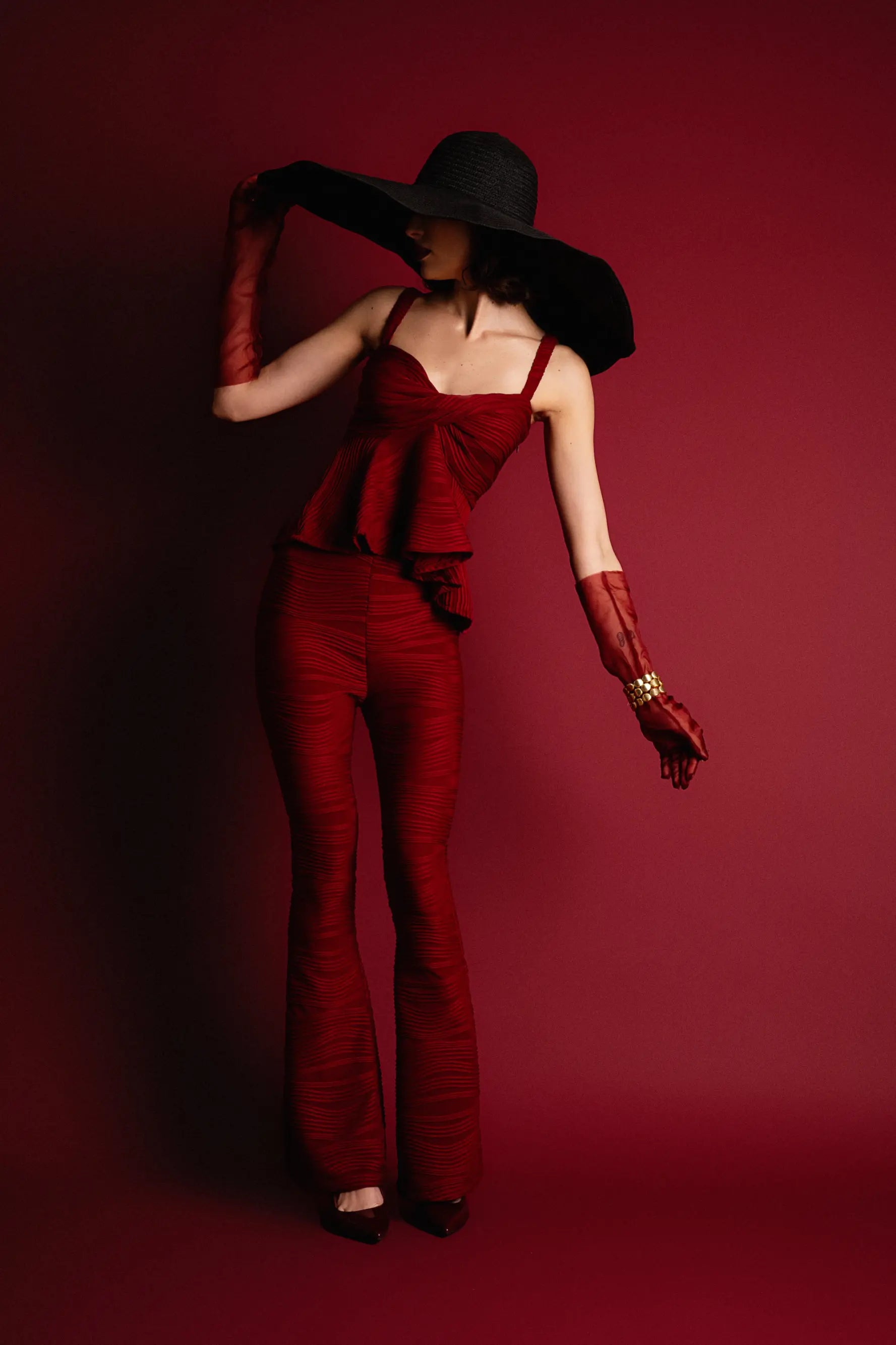 ELENA Plisse Top - TOPS