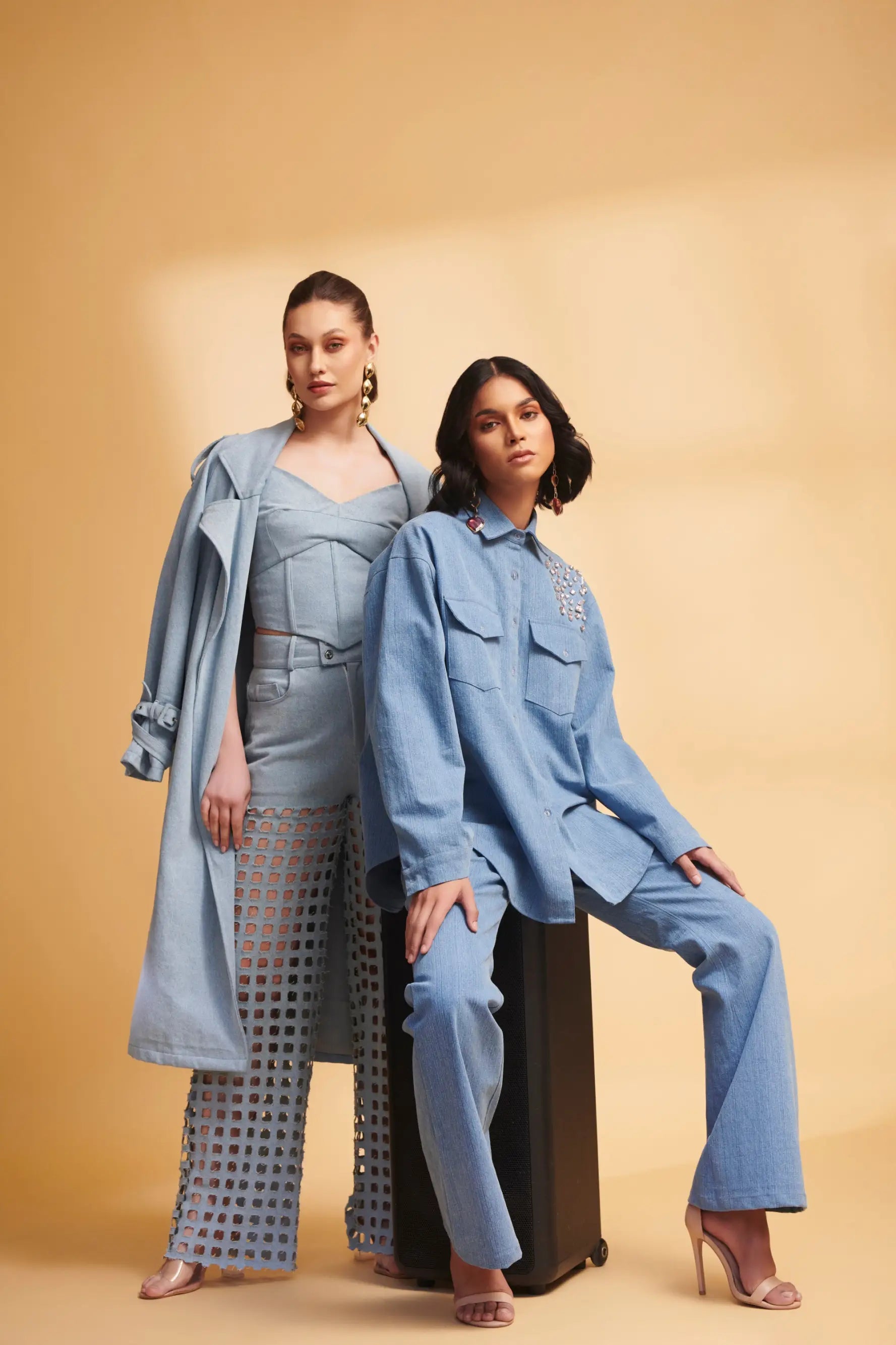 ETHER Denim Trench - TRENCH