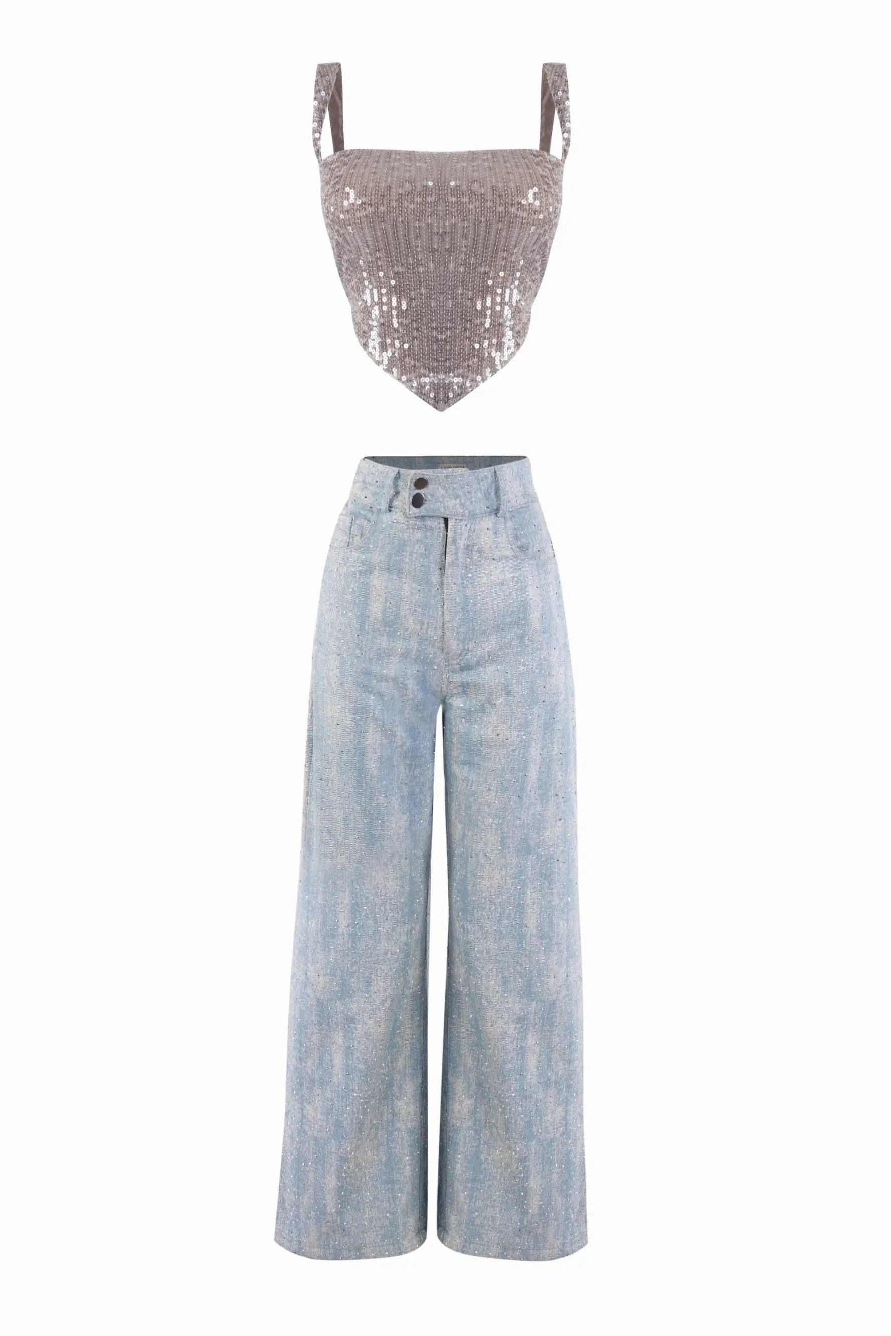 GIGI Handkerchief Top and LANA Crystal Denim Co-ord - SET