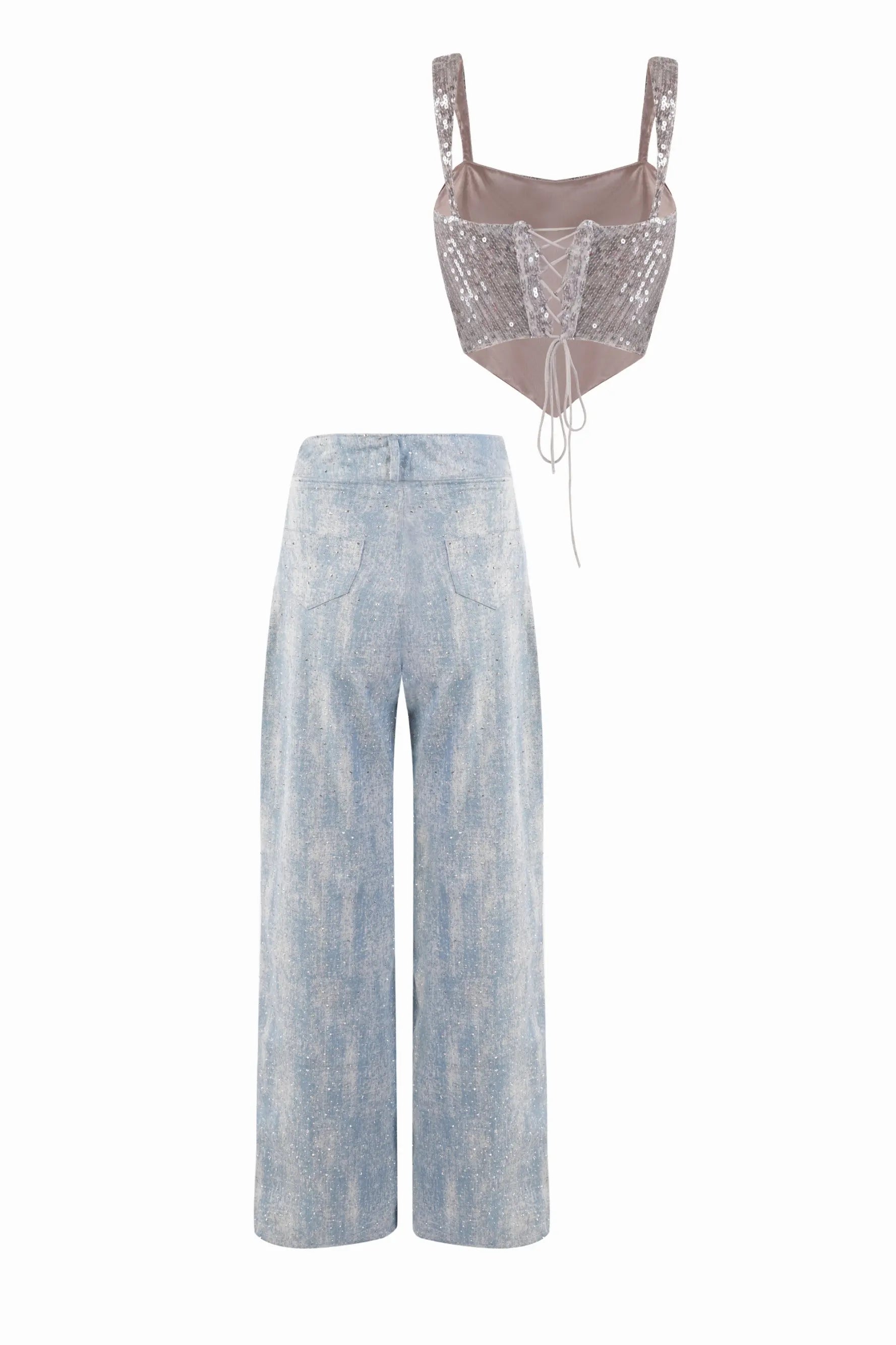 GIGI Handkerchief Top and LANA Crystal Denim Co-ord - SET