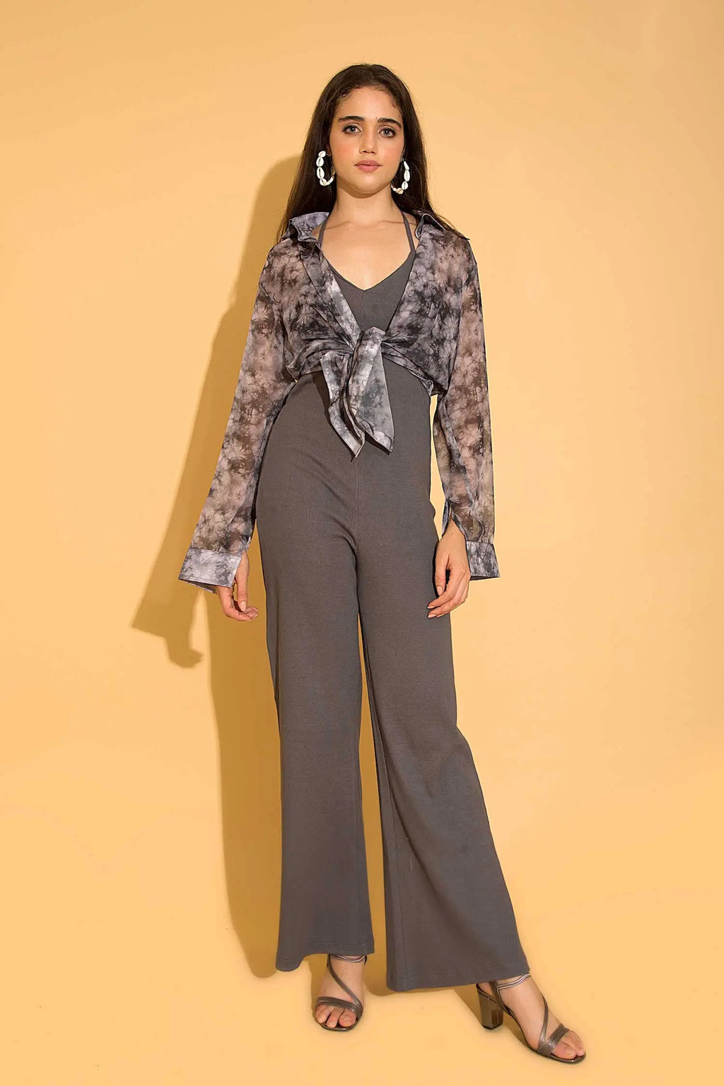 Grey Tie & Dye Shirt - Shirts