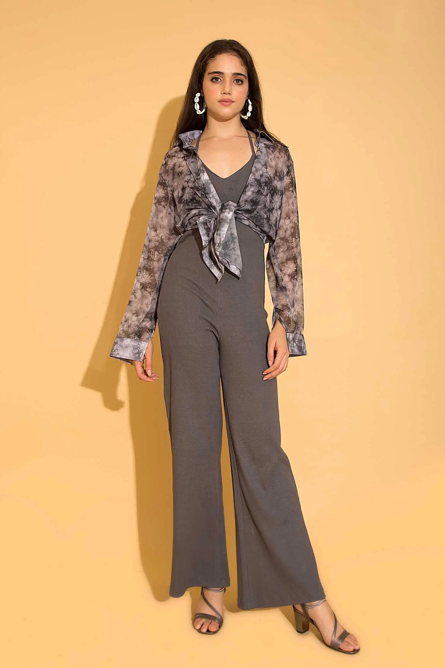 Grey Tie & Dye Shirt - Shirts