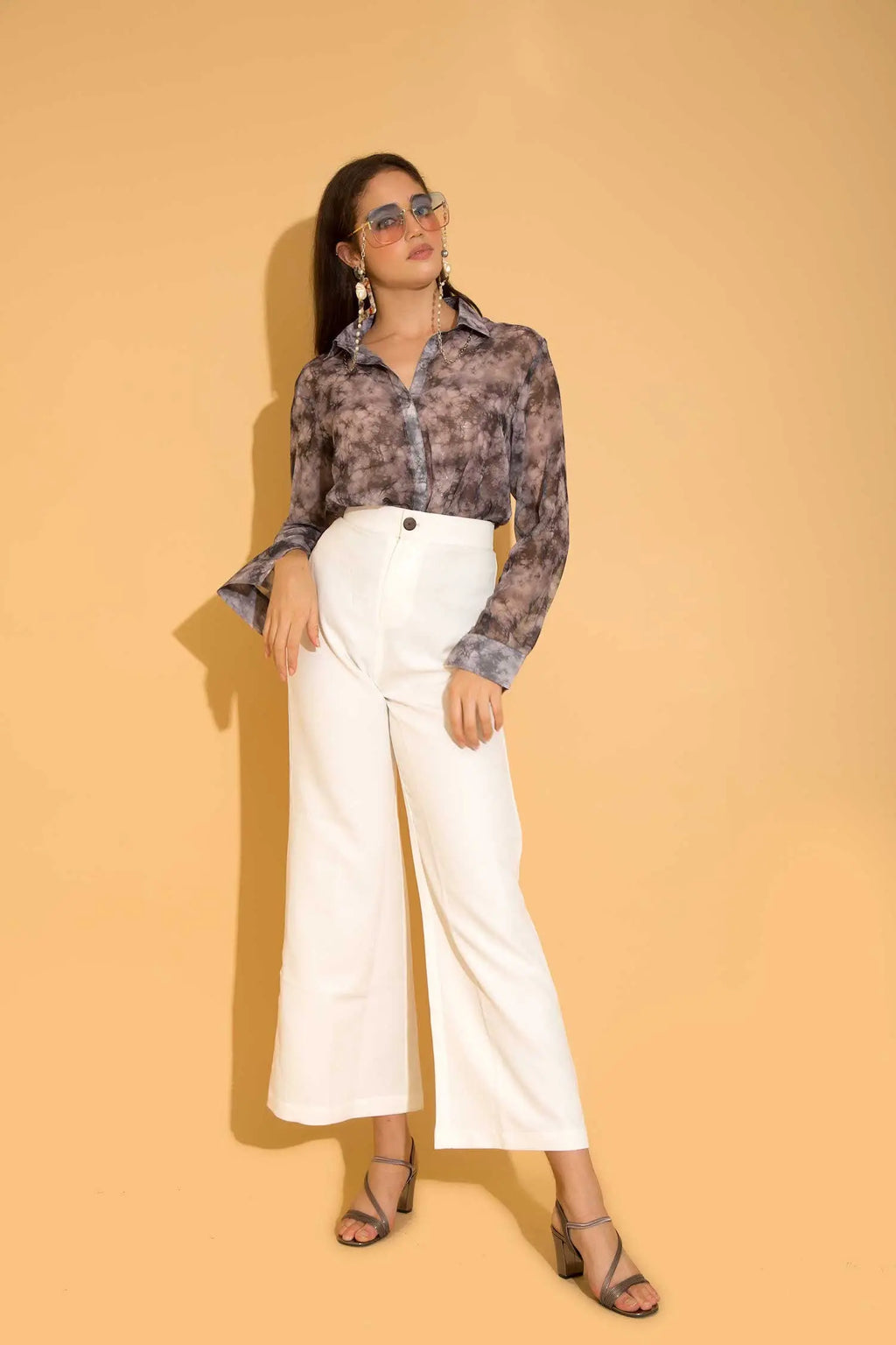 Grey Tie & Dye Shirt - Shirts