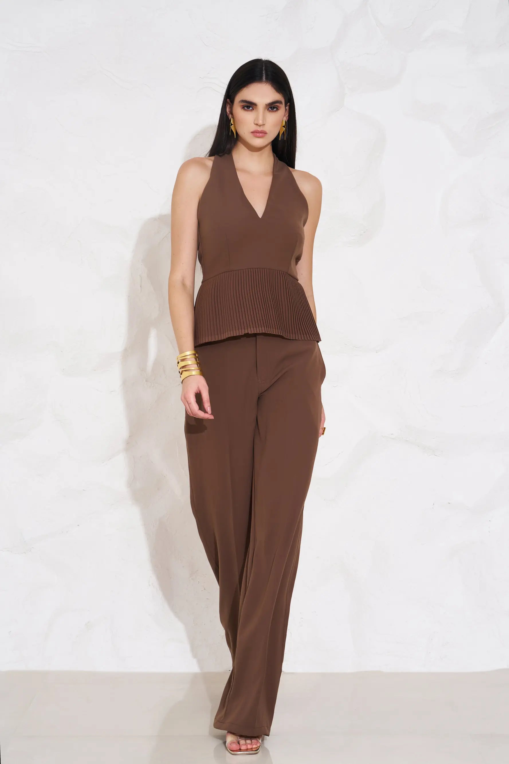 HALEY Peplum Top and Pants Co-ord - SET