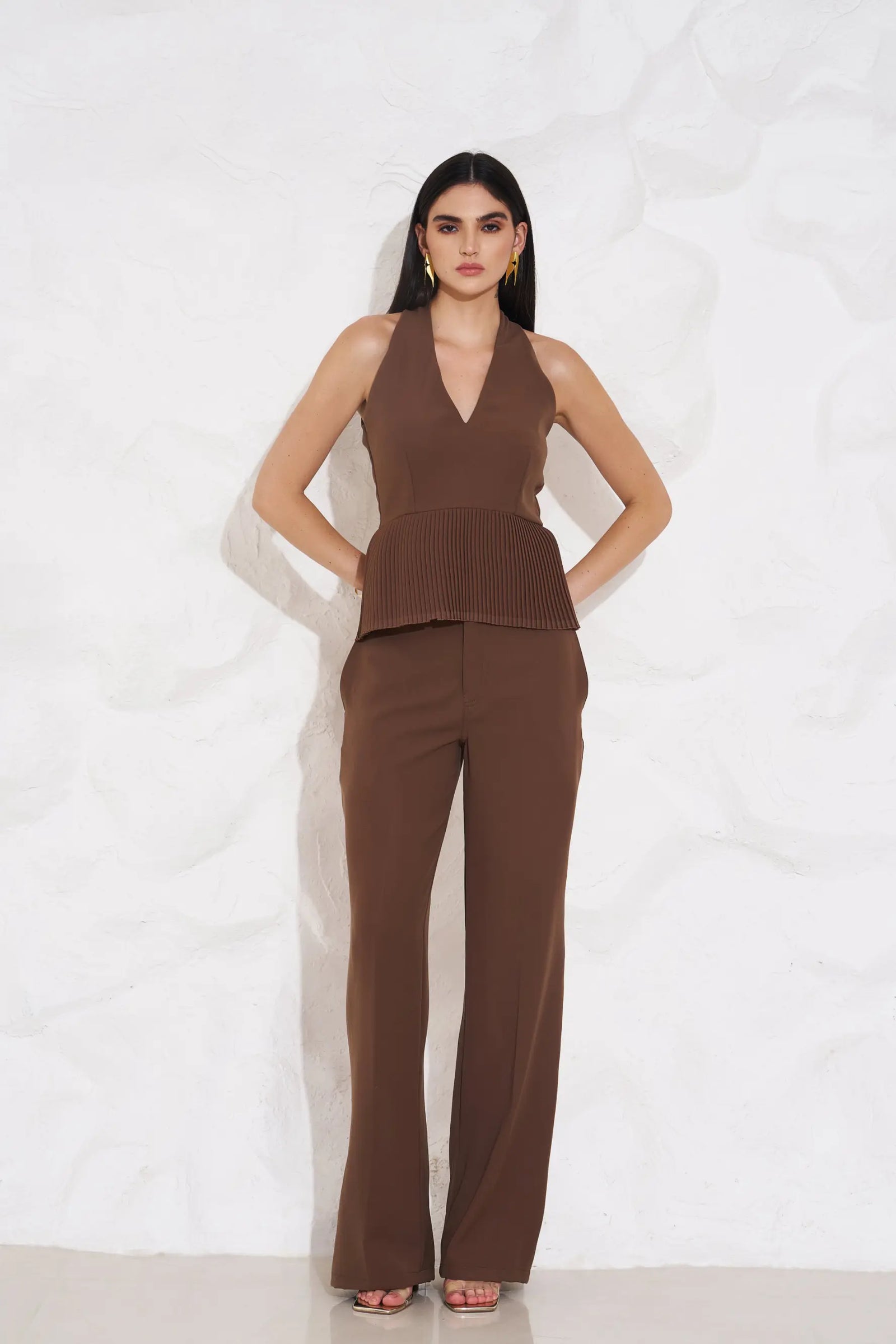 HALEY Peplum Top and Pants Co-ord - SET