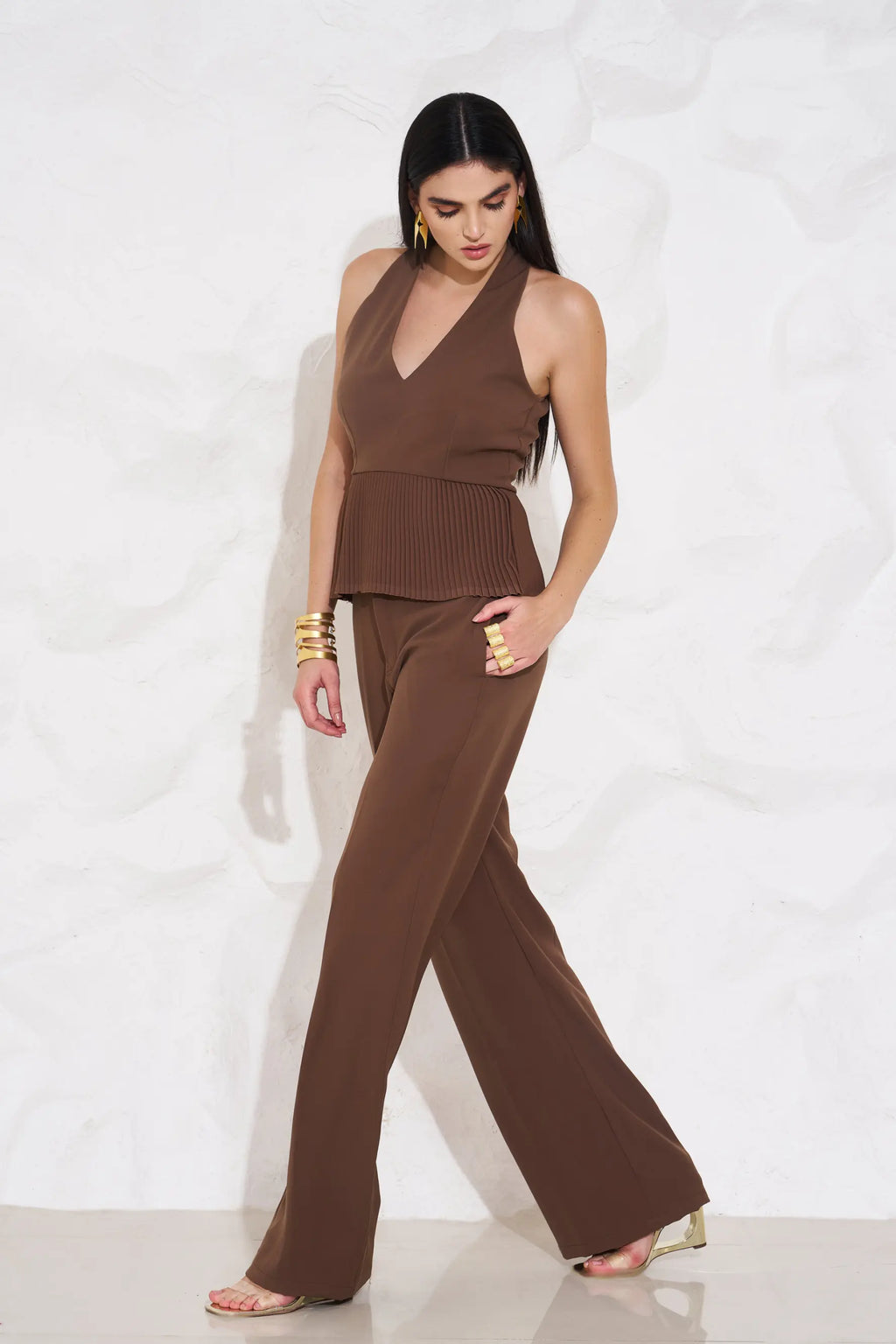 HALEY Peplum Top and Pants Co-ord - SET