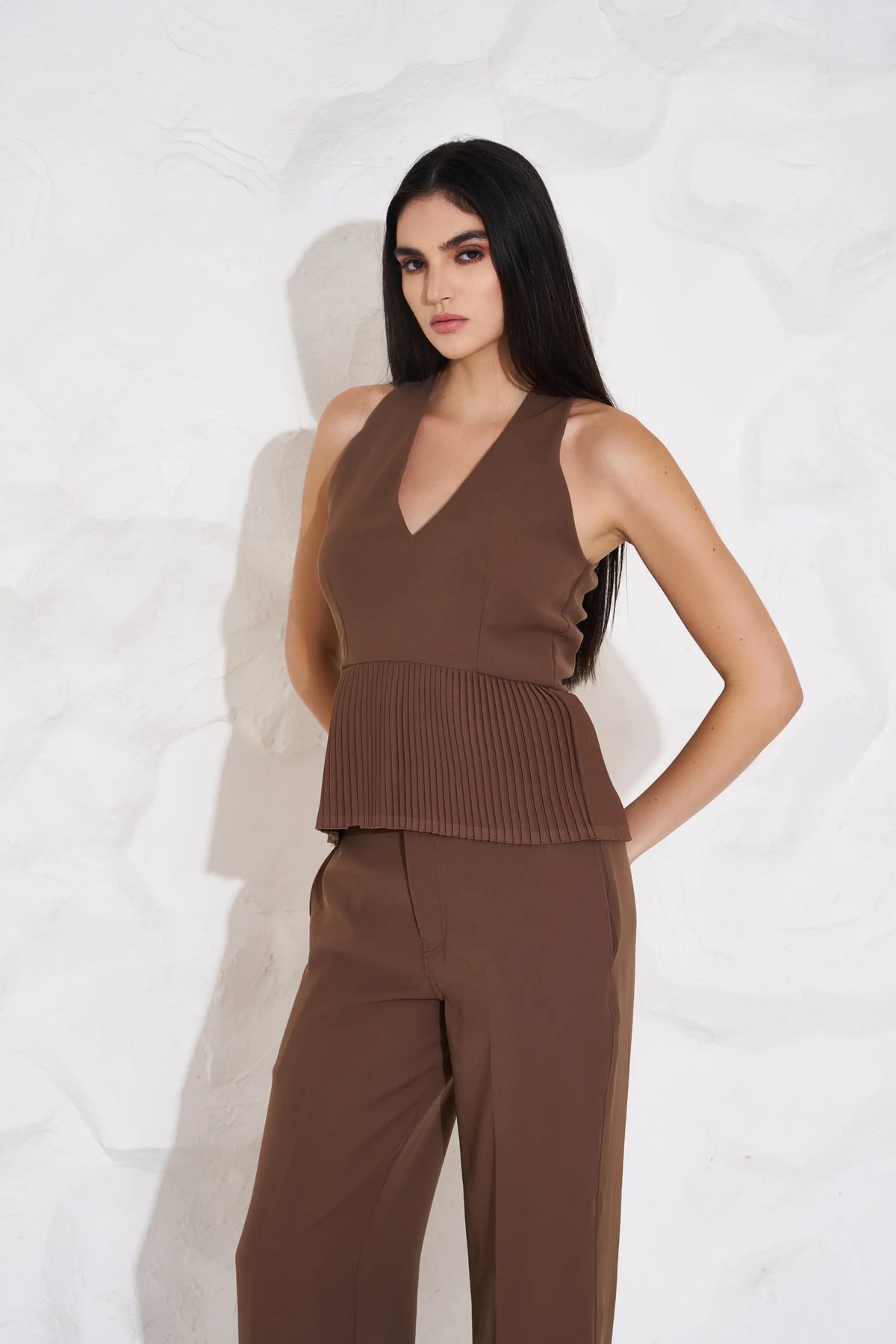 HALEY Pleated Peplum - TOPS