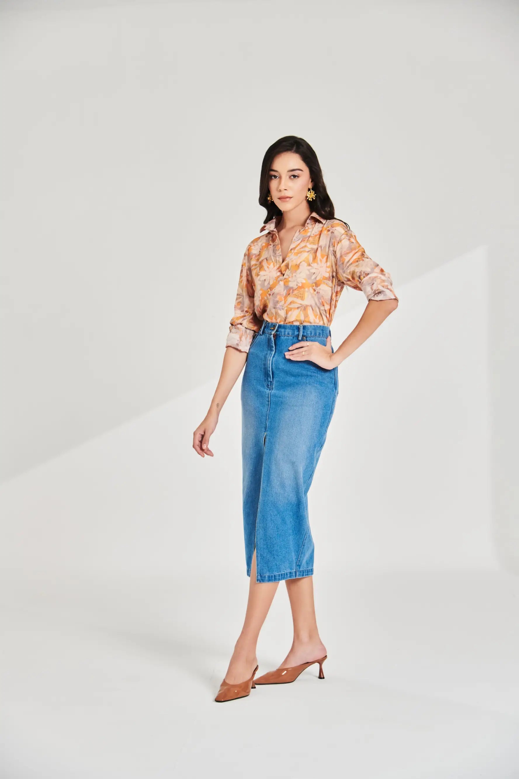 IVY Denim Midi - SKIRTS