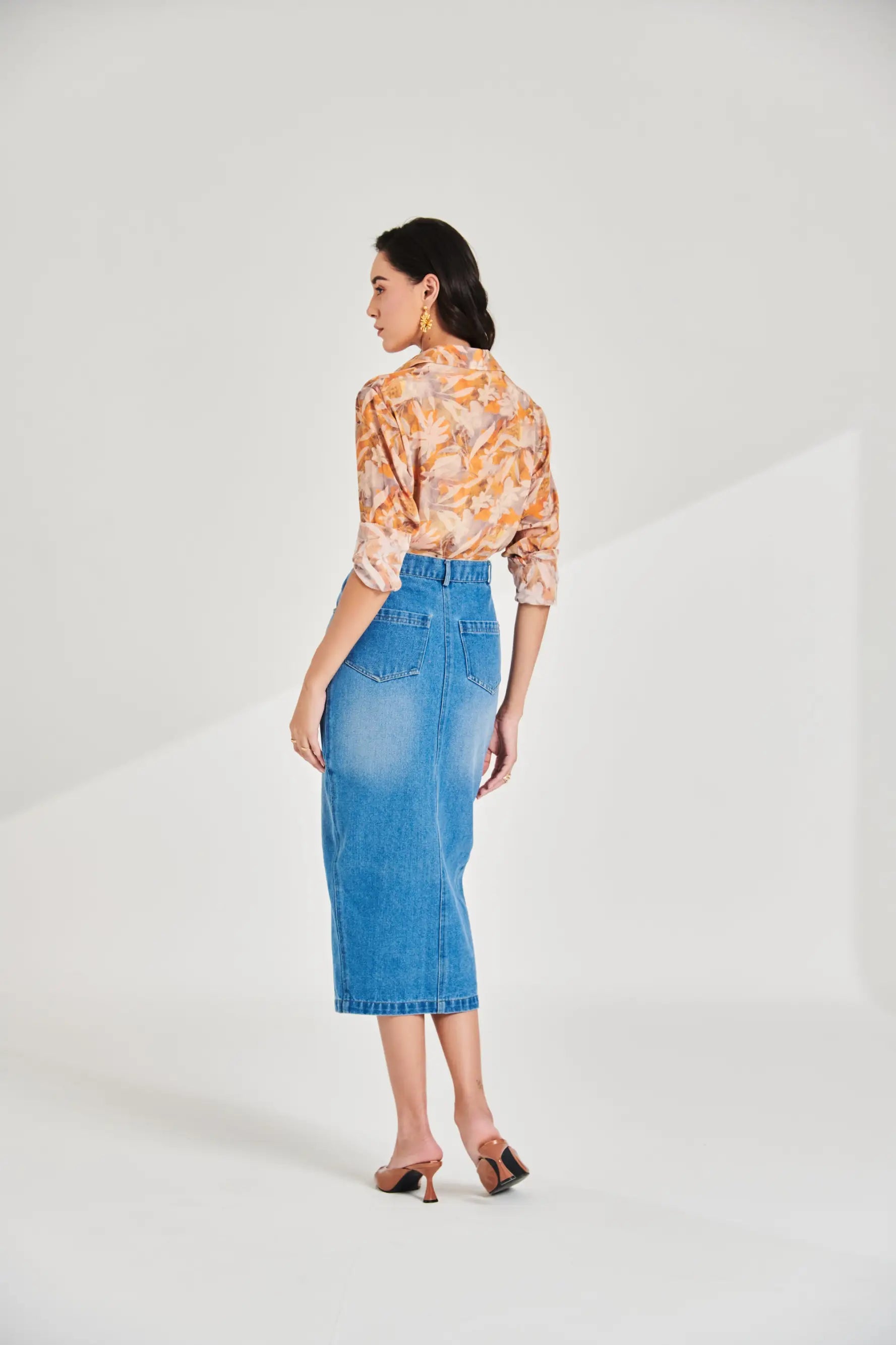 IVY Denim Midi - SKIRTS