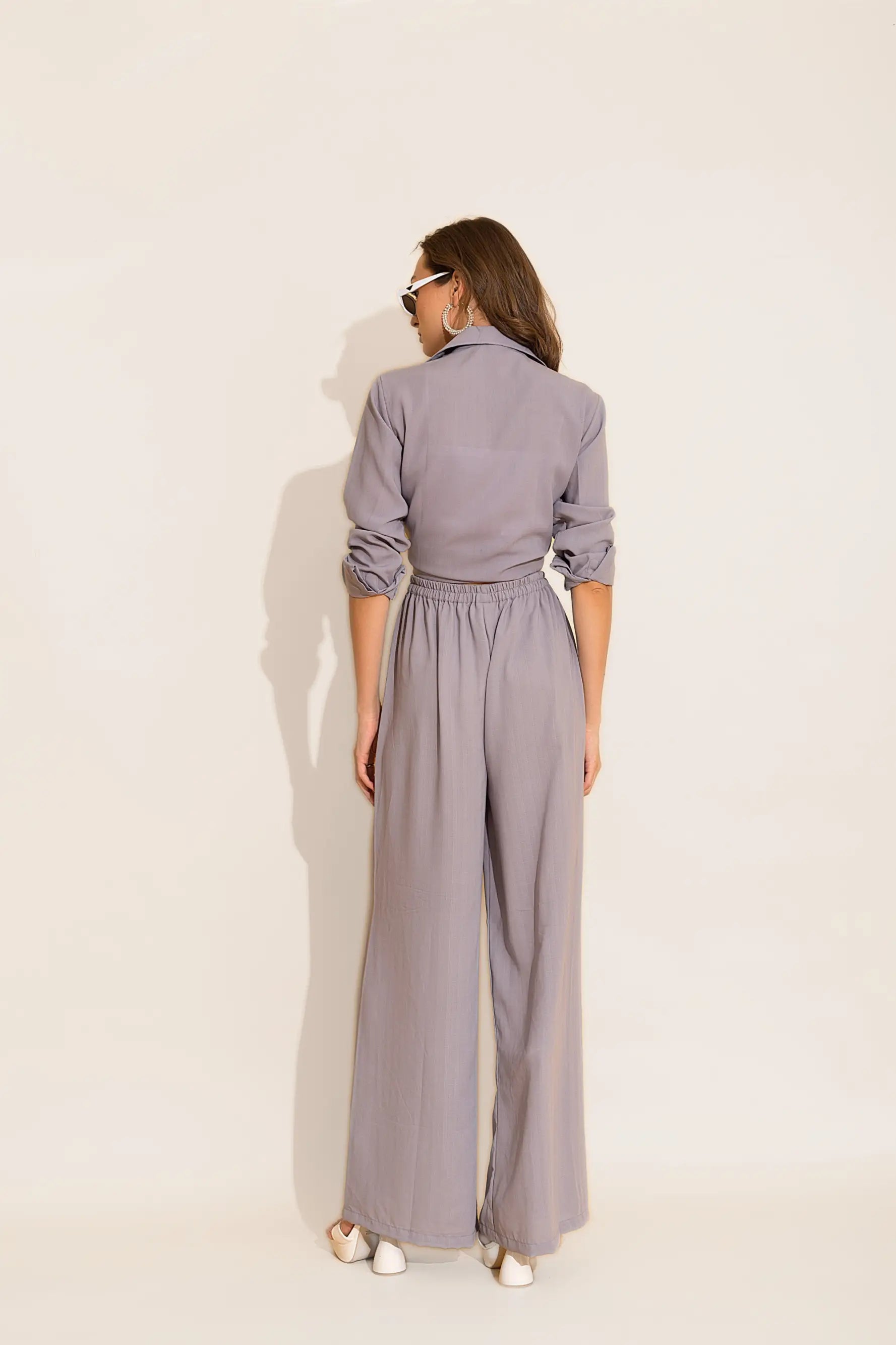 Lavender Linen Loungewear Pants - PANTS