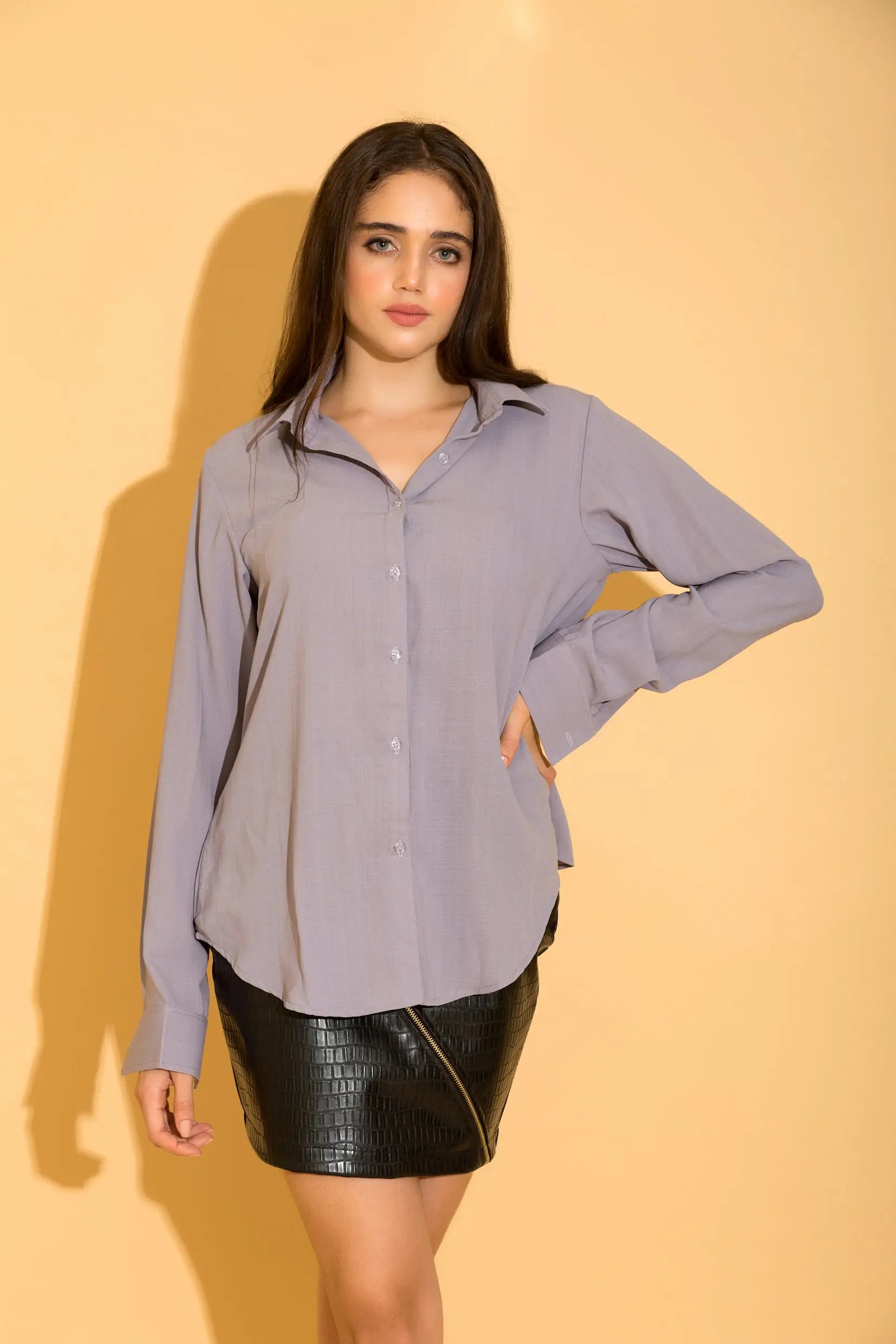 Lavender Linen Shirt - SHIRTS