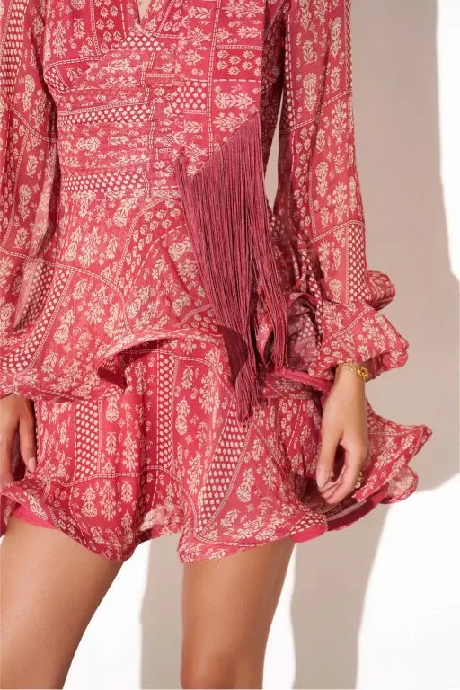 LUCY Printed Ruffle Dress