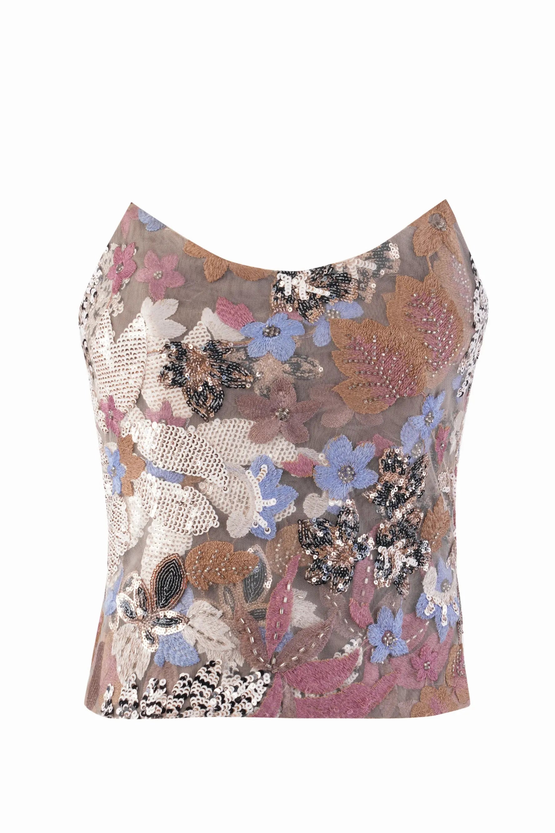 LUMI Embroidered Corset - TOPS