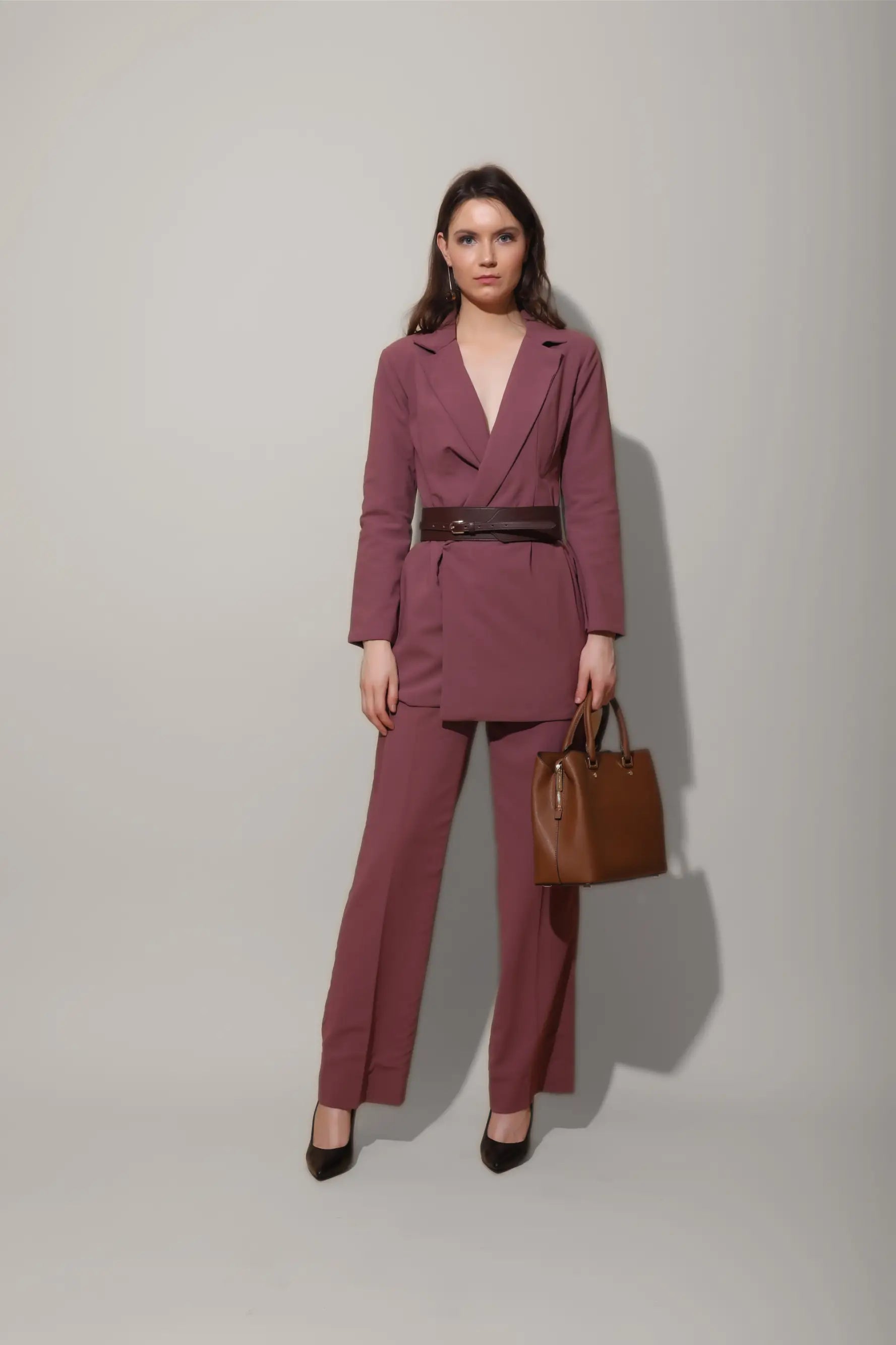 Mauve Blazer Dress - DRESSES