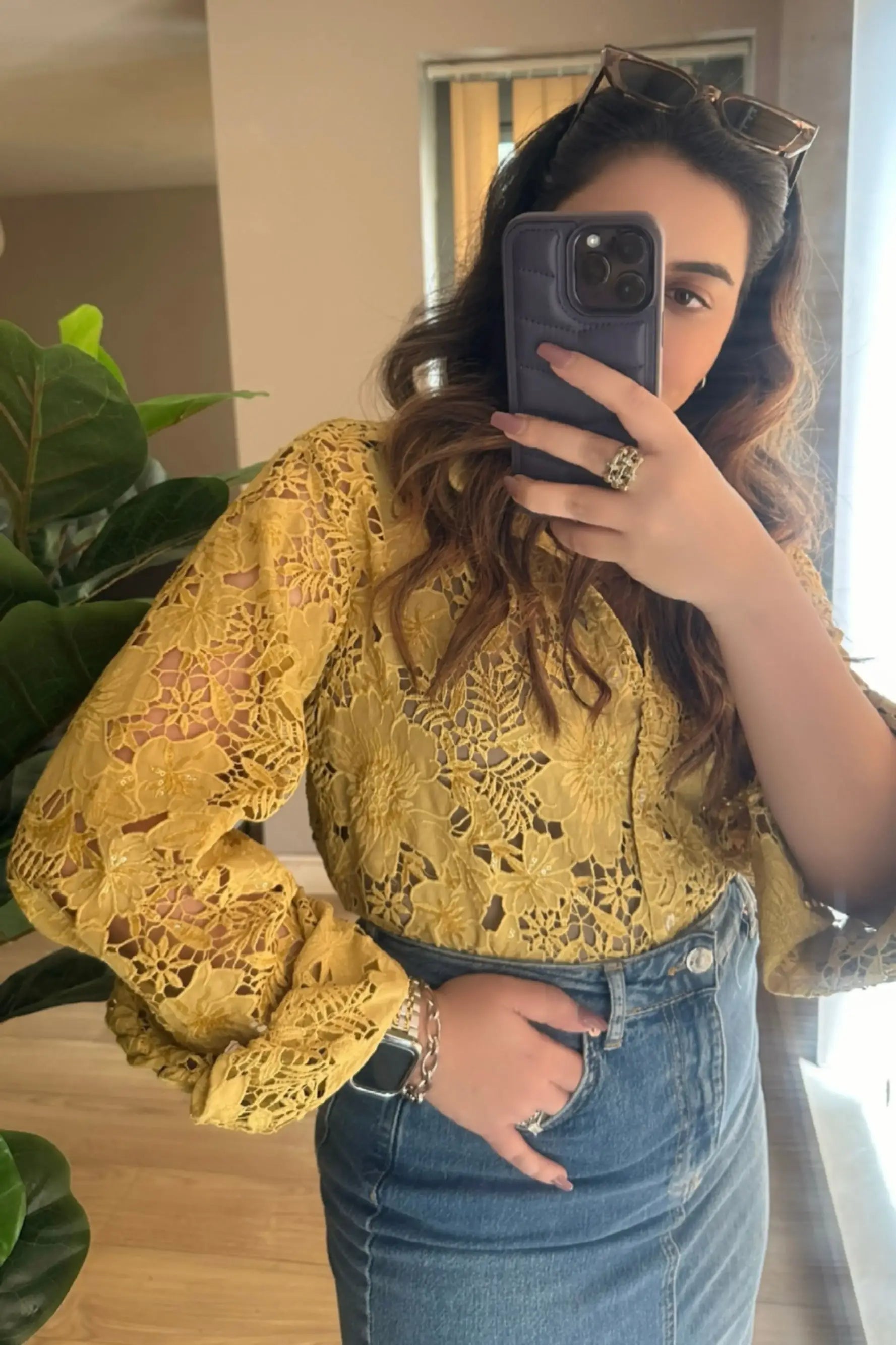 Mellow Yellow Cutwork Shirt - SHIRTS